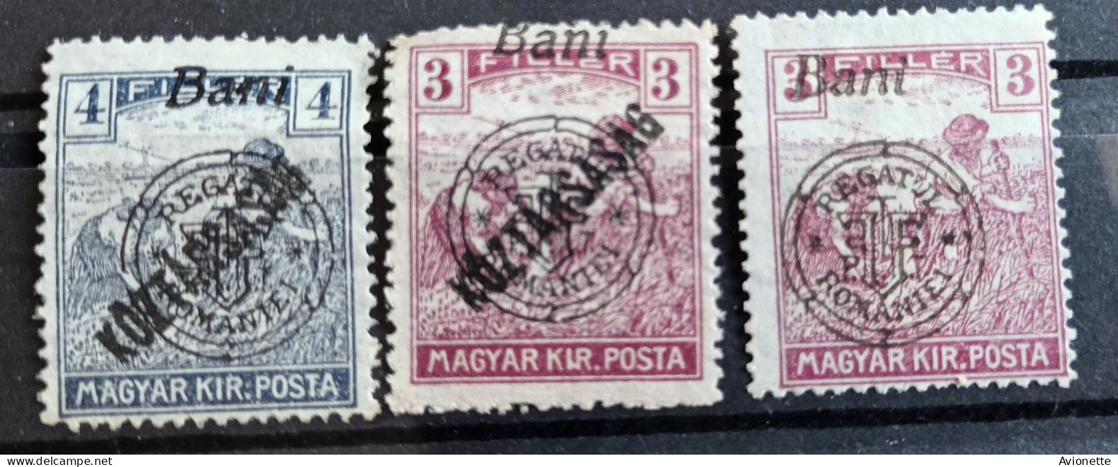 Magyar Kir Posta / Surcharge Regatul Romaniei (3 Timbres Neufs) - Neufs