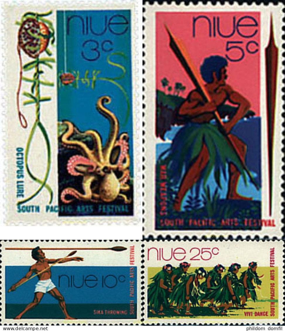 44800 MNH NIUE 1972 FESTIVAL ARTISTICO DEL PACIFICO SUR EN FIJI - Niue