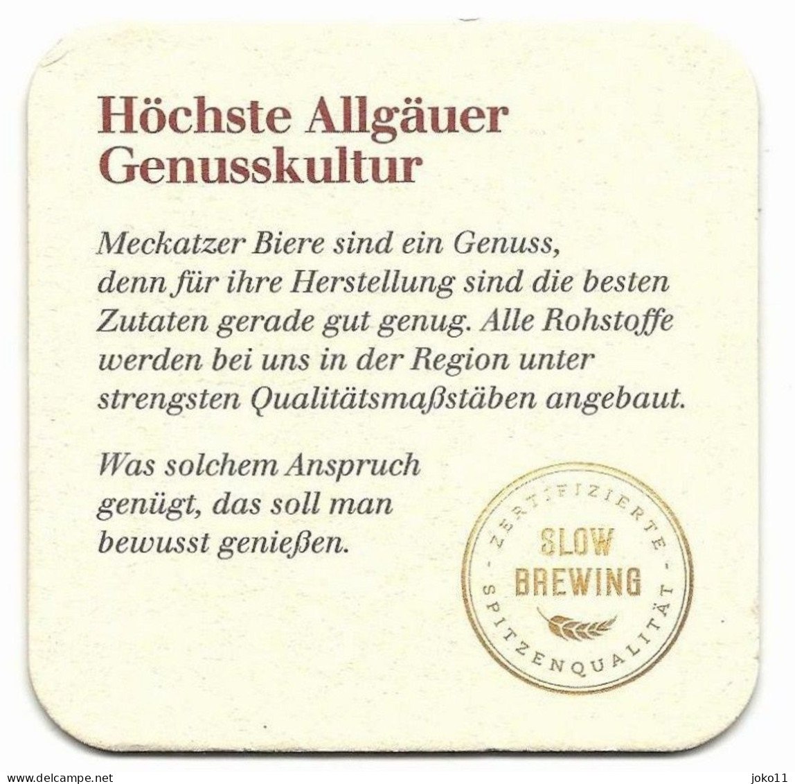 Bierdeckel, Meckatzer Löwenbräu, Allgäu - Bierdeckel