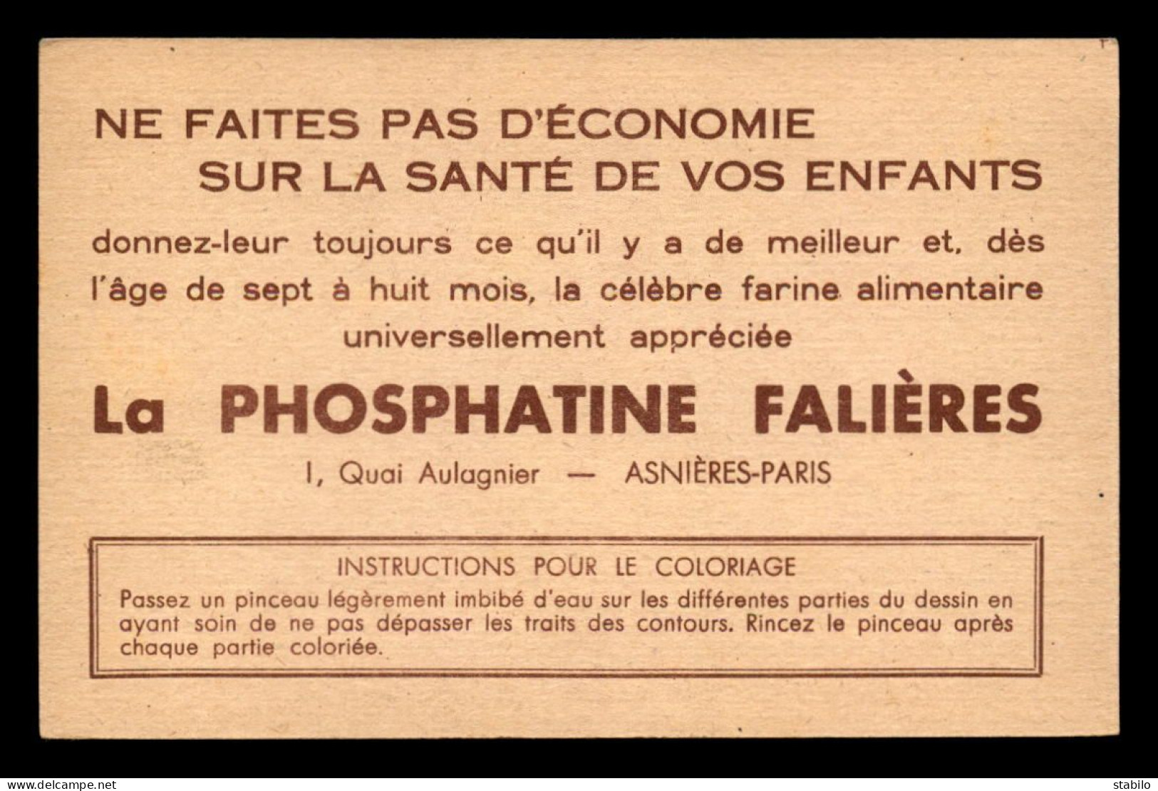 CHROMOS - PHOSPHATINE FALIERES, ASNIERES - COLORIAGE INSTANTANE "ASPIRANT 1840"  - FORMAT  14 X 9 CM - Other & Unclassified