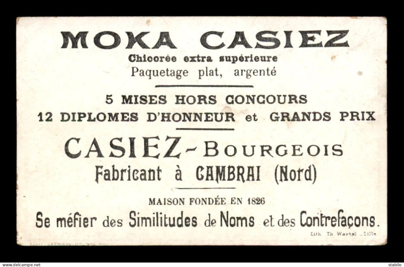 CHROMOS - CHICOREE CAZIER , CAZIER-BOURGEOIS FABRICANT A CAMBRAI (NORD)- ROME - FORMAT  11 X 6.8 CM - Andere & Zonder Classificatie