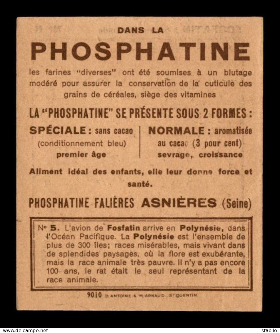 CHROMOS - FOSFATIN A TRAVERS LE MONDE - EN POLYNESIE - PHOSPHATINE FALIERES, ASNIERES - FORMAT 7.5 X 9 CM - Autres & Non Classés