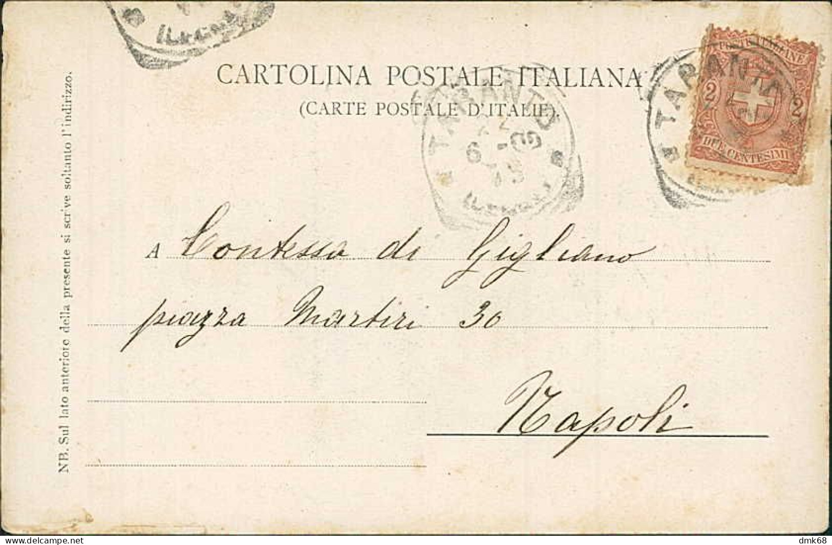 TARANTO - L'ARRIVO DELLA R. CORAZZATA SAVOIA CON A BORDO LE LL.AA. I PRINCIPI DI NAPOLI - ED. VERBUCHER - 1900 (20829) - Taranto