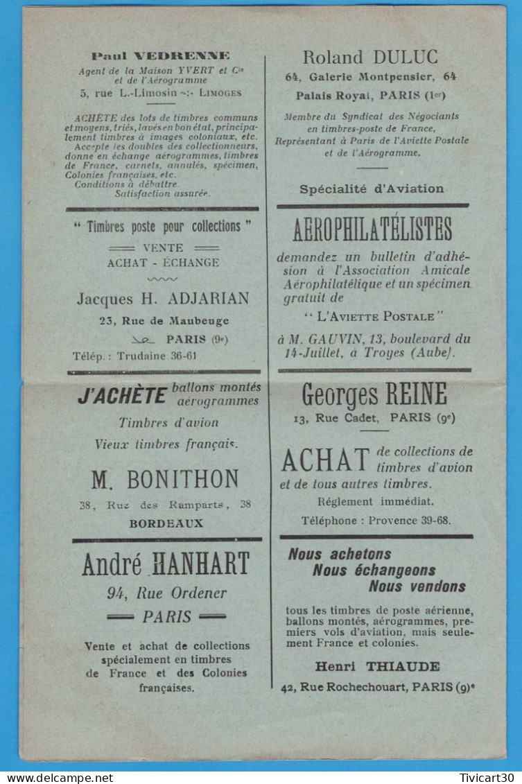 JOURNAL MENSUEL AEROPHILATELIQUE "L'AEROGRAMME" BEAUVAIS (OISE) - N°2 DECEMBRE 1930 - PAR AVION - 1927-1959 Lettres & Documents