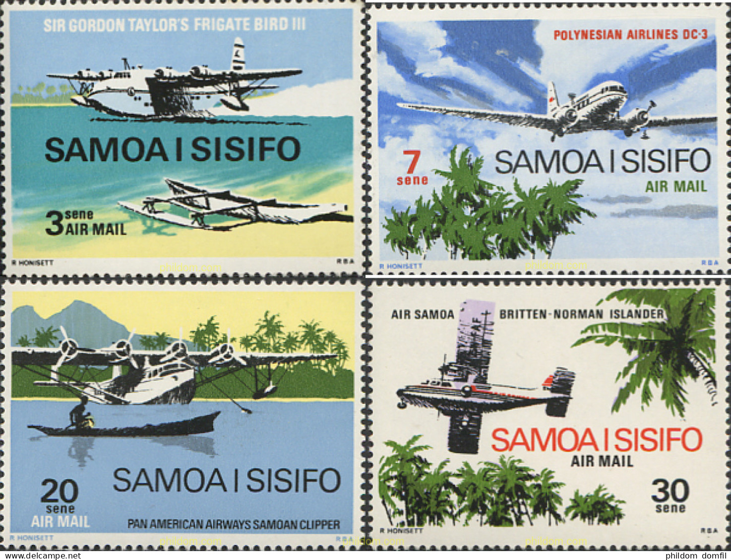 168427 MNH SAMOA 1970 PRIMER SERVICIO POSTAL AEREO INTERIOR - Samoa