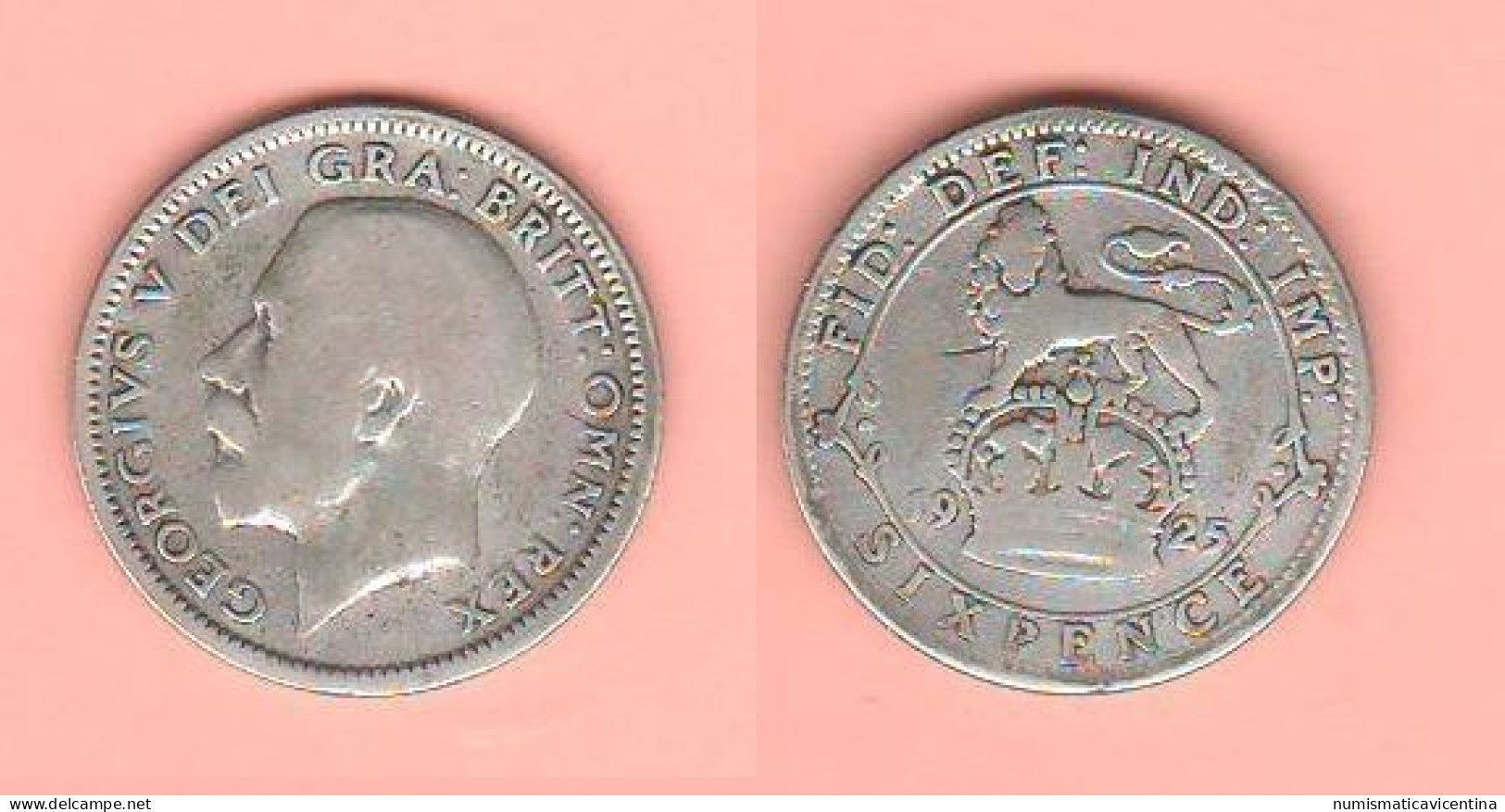 Great Britain Six Pence 1925 Silver K 828 Angleterre Inghilterra Georgius V° - H. 6 Pence
