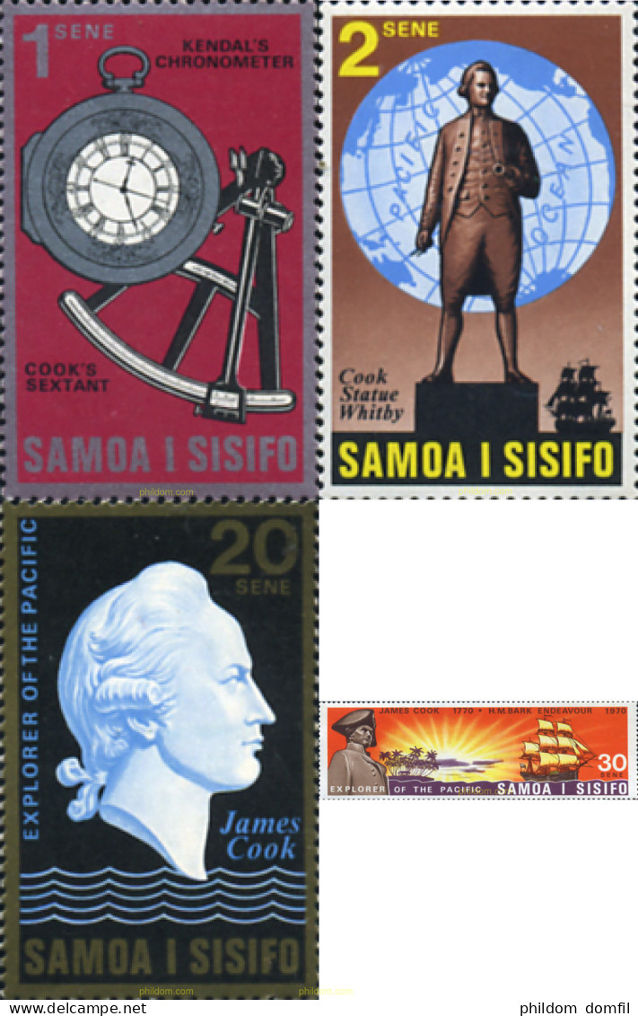 168448 MNH SAMOA 1970 BICENTENARIO DE LA EXPLORACIONES DEL PACIFICO POR EL CAPITAN COOK - Samoa (Staat)