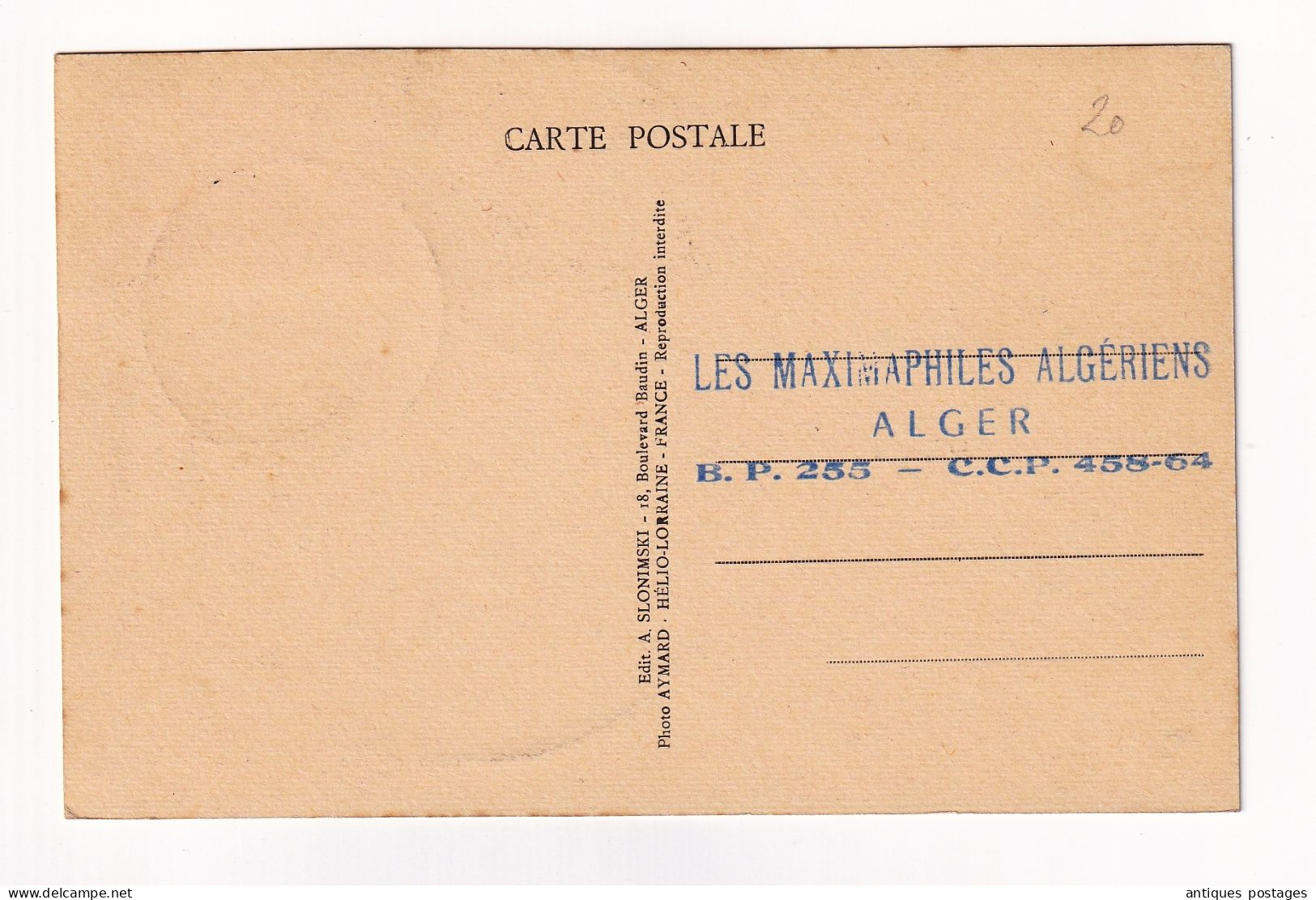 WW2 Anciens Combattants Franco Musulmans 1954 Seconde Guerre Mondiale Algérie Alger Algeria - Cartas & Documentos