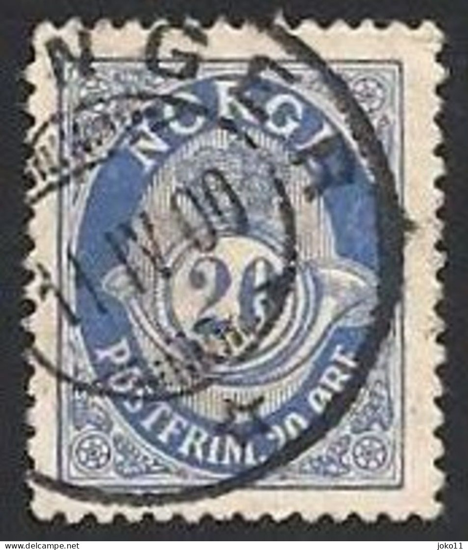 Norwegen, 1893, Mi.-Nr. 57A, Gestempelt - Oblitérés