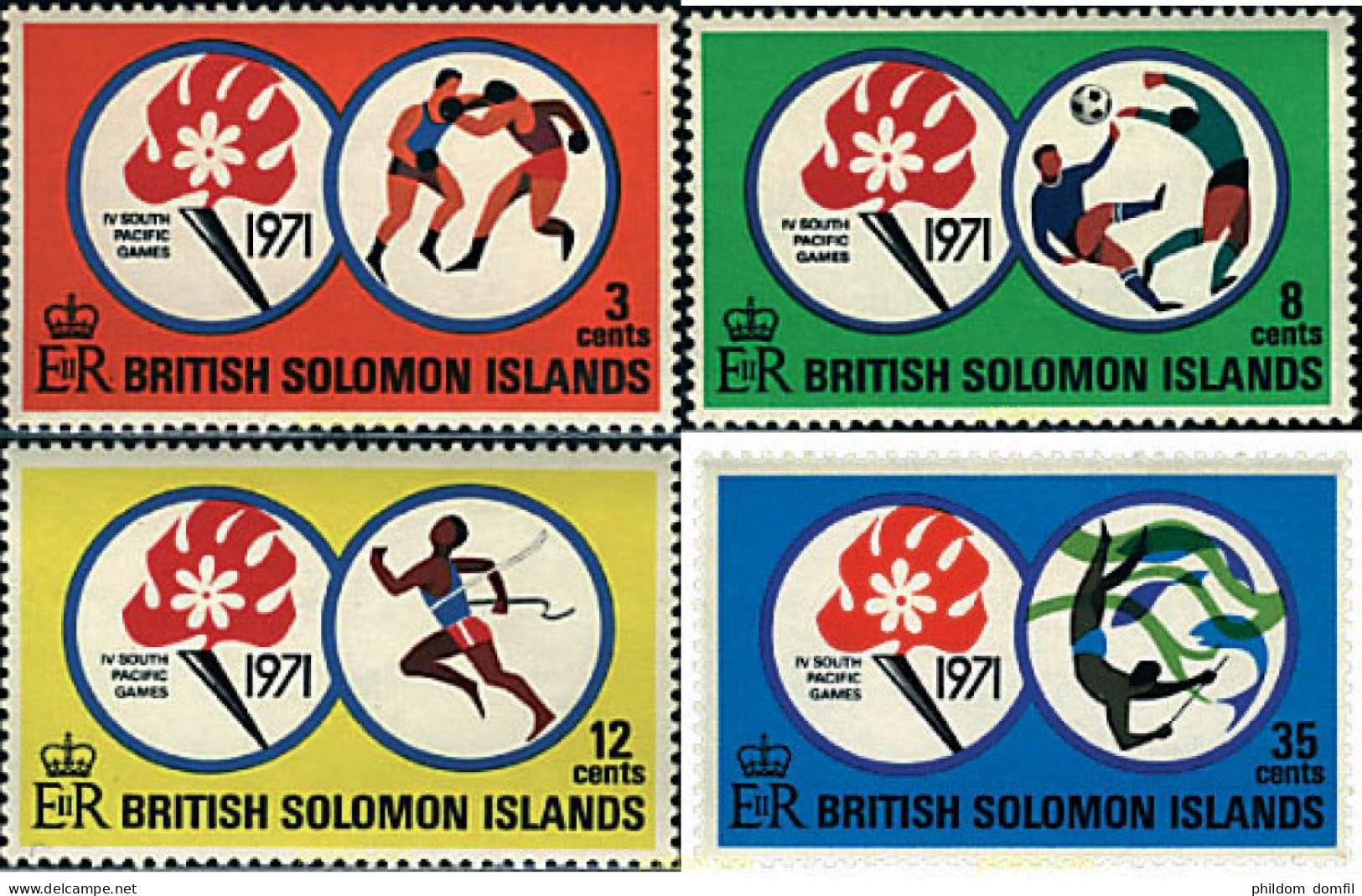 45307 MNH SALOMON 1971 4 JUEGOS DEL PACIFICO SUR - British Solomon Islands (...-1978)