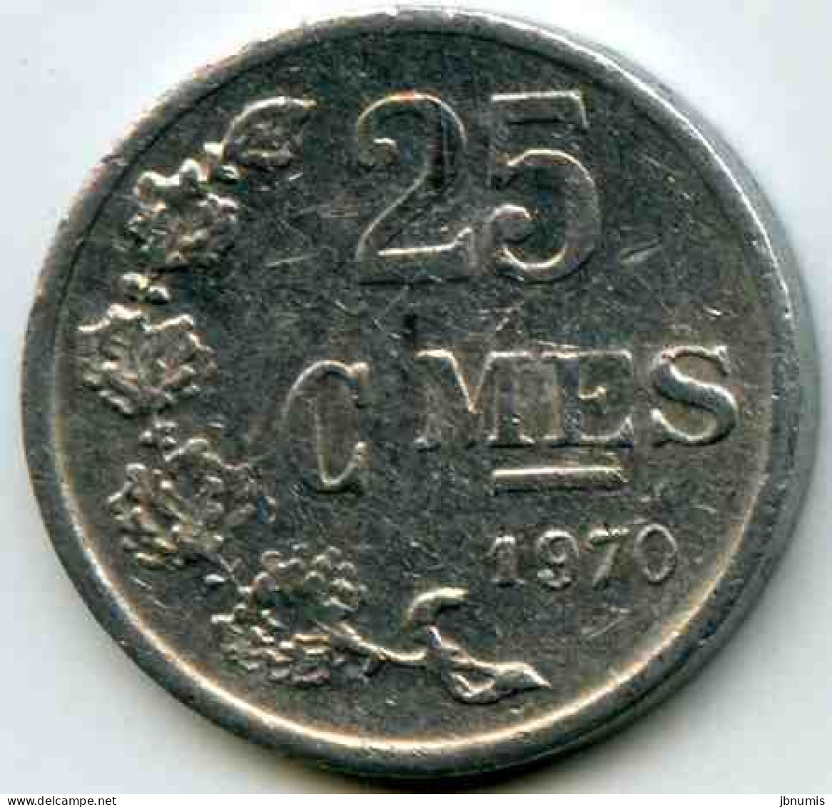 Luxembourg 25 Centimes 1970 Alu KM 45a.1 - Luxembourg