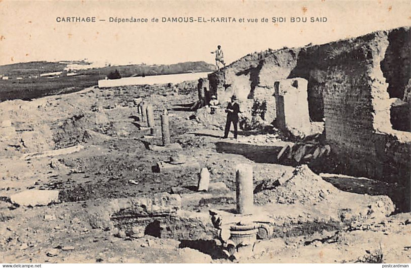 Tunisie - CARTHAGE - Dépendance De Damous-El-Karita Et Vue De Sidi-Bou-Saïd - Ed. Inconnu  - Tunisie