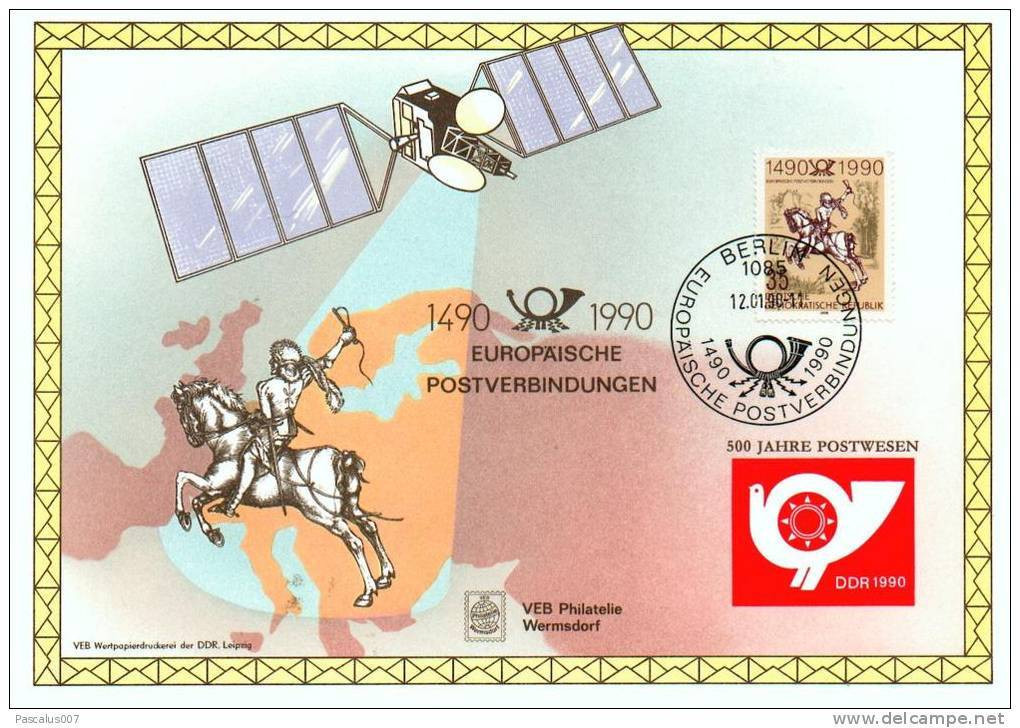 18-05 2350  EC CS HK BK FDC Emission Commune Belgique Carte Souvenir 500 Ans Liaison Postale Européenne Innsbruck Malin - Herdenkingskaarten - Gezamelijke Uitgaven [HK]