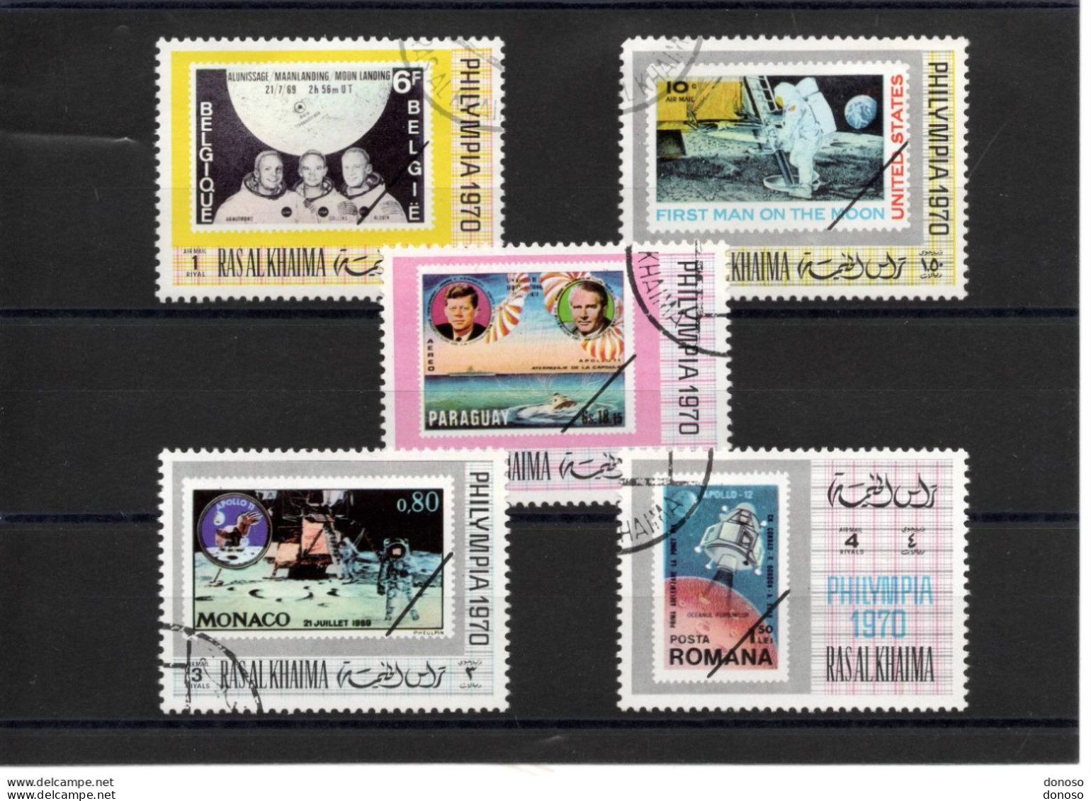 RAS AL KHAIMA 1970 ESPACE, Timbres Sur Timbres Yvert PA 59 Oblitéré - Ras Al-Khaimah