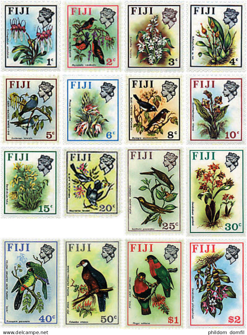 88906 MNH FIJI 1971 FLORES Y AVES - Fidji (1970-...)