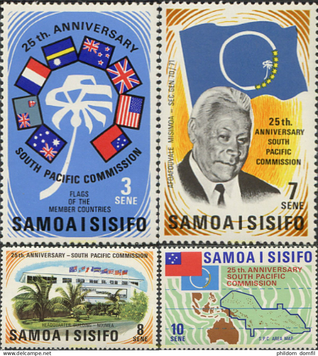 168608 MNH SAMOA 1972 25 ANIVERSARIO DE LA COMISIÓN DEL SUR PACÍFICO - Samoa