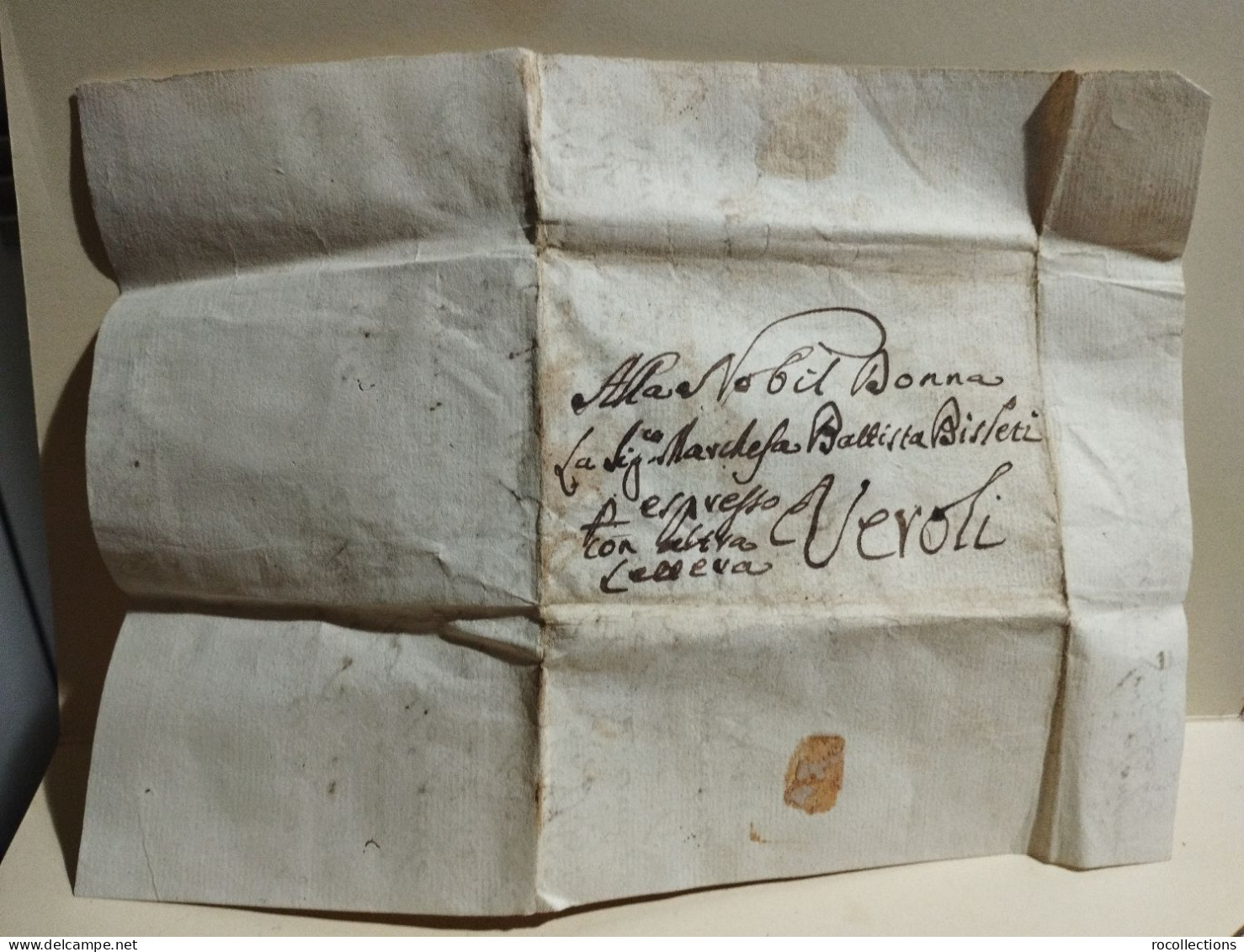 Italy Old Letter Store Fabric Samples. Lettera Con Mostre Stoffa Negozi Roma. A Veroli 1808 - Sin Clasificación