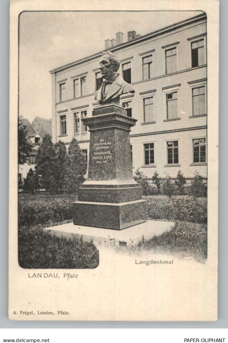 6740 LANDAU, Langdenkmal, Ca. 1905 - Landau