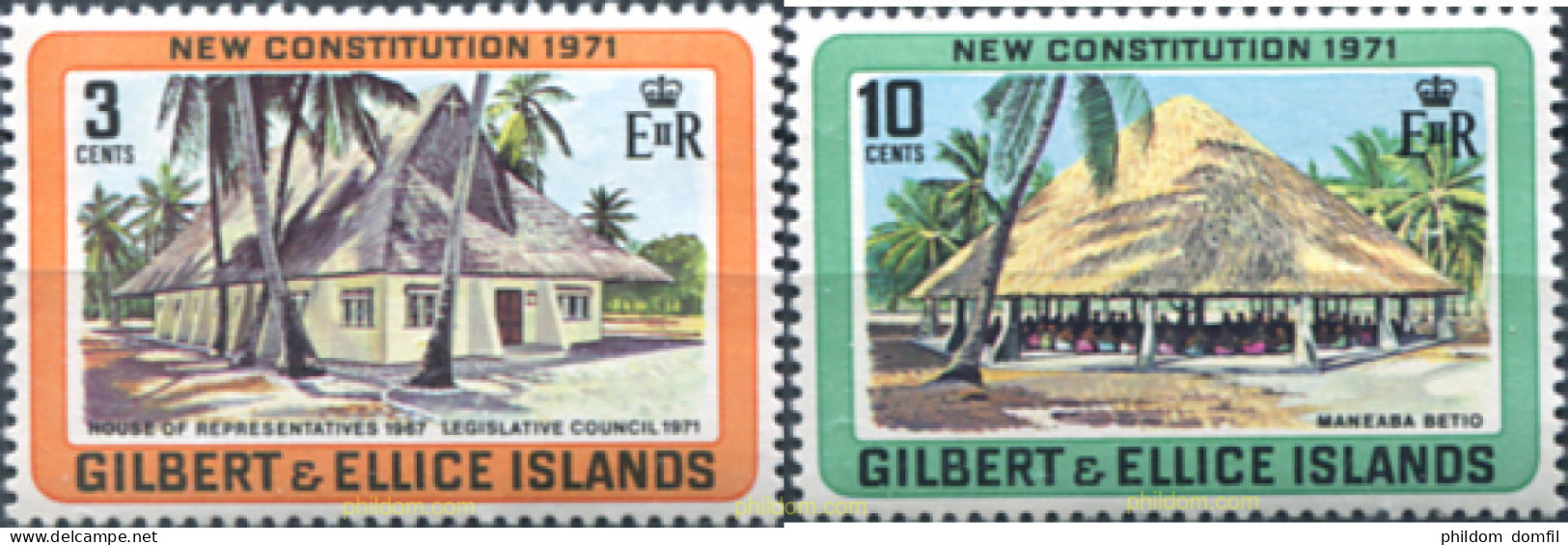 318218 MNH GILBERT Y ELLICE 1971 NUEVA CONSTITUCION - Îles Gilbert Et Ellice (...-1979)