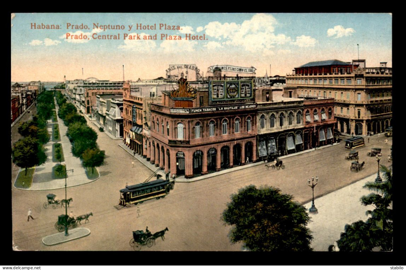 CUBA - HAVANA - LA HAVANE - PRADO - NEPTUNO Y HOTEL PLAZA - Cuba