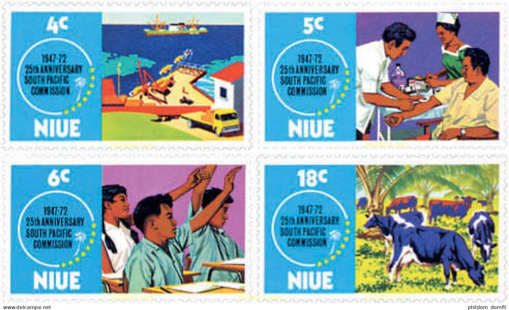 45213 MNH NIUE 1972 25 ANIVERSARIO DE LA COMISION DEL PACIFICO SUR - Niue