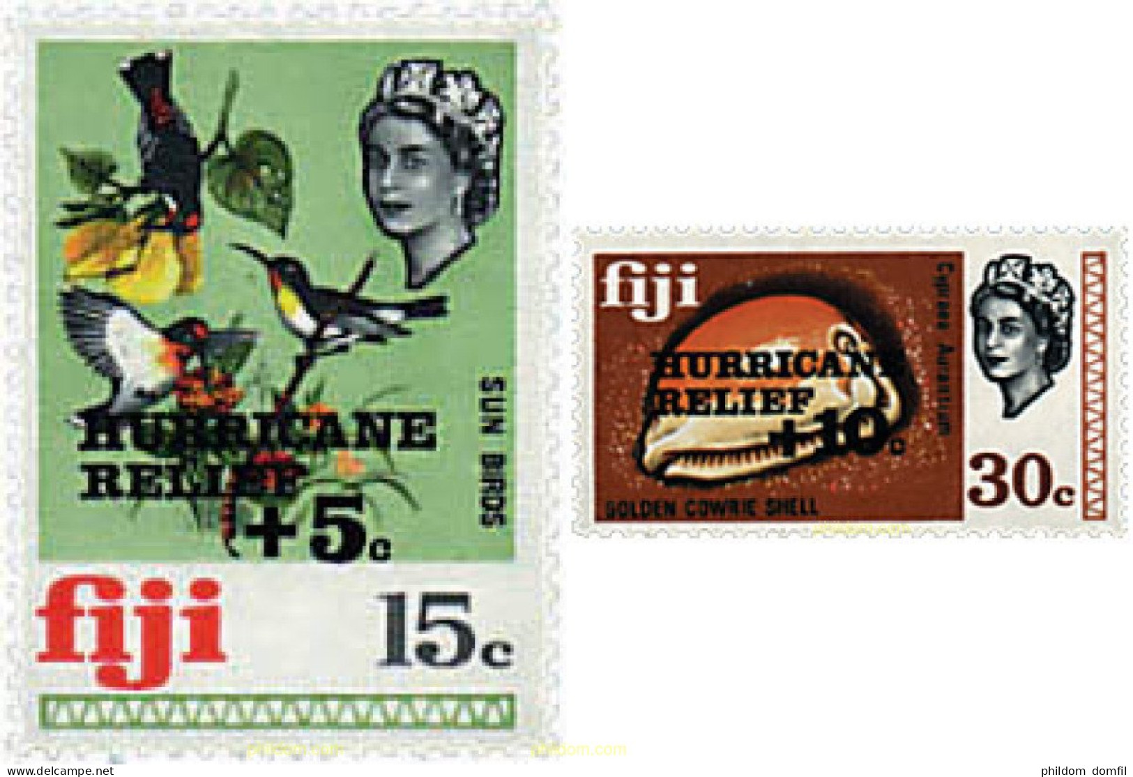 87015 MNH FIJI 1972 PRO DAMNIFICADOS POR EL HURACAN - Fidji (1970-...)