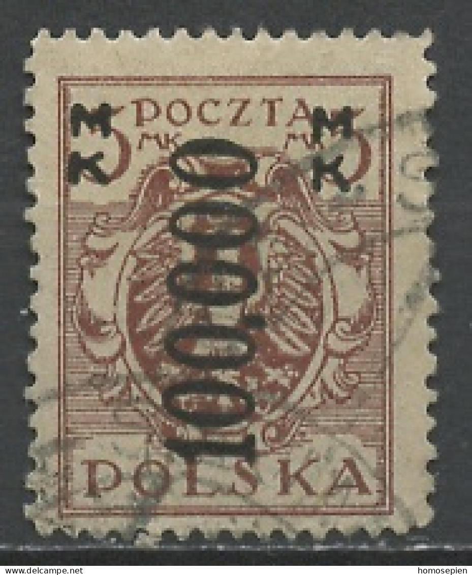 Pologne - Poland - Polen 1923-24 Y&T N°276 - Michel N°190 (o) - 100000ms5m Armoirie - K13,5 - Gebruikt