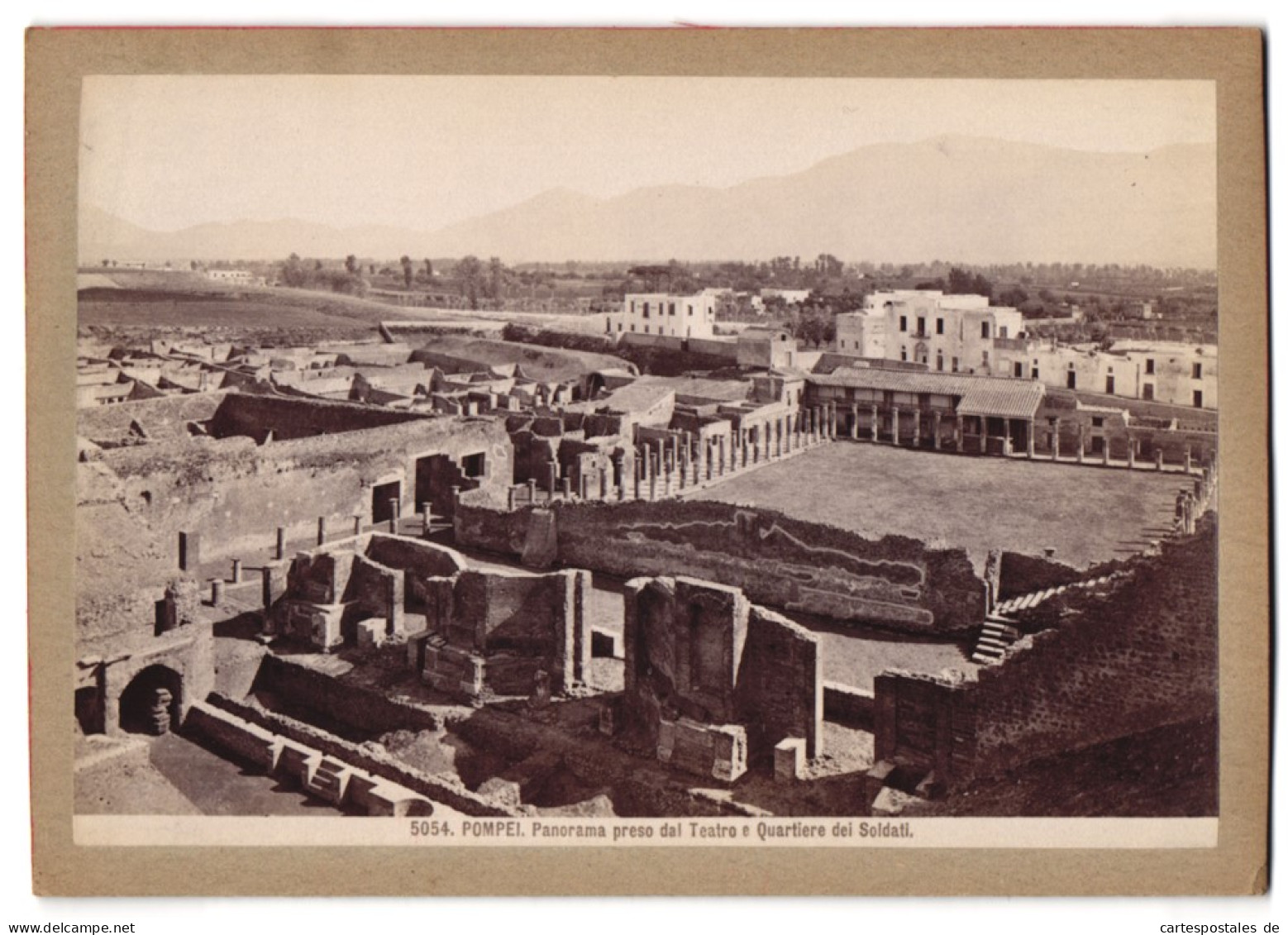 Foto Giacomo Brogi, Florence-Naples, Ansicht Pompei - Pompeji, Panorama Presco Da Teatro E Quartiere Dei Soldati  - Places