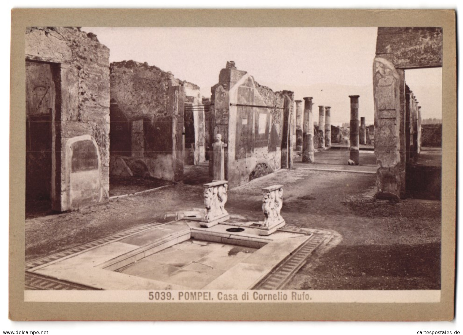 Foto Giacomo Brogi, Florence-Naples, Ansicht Pompei - Pompeji, Casa Di Cornelio Rufo  - Places