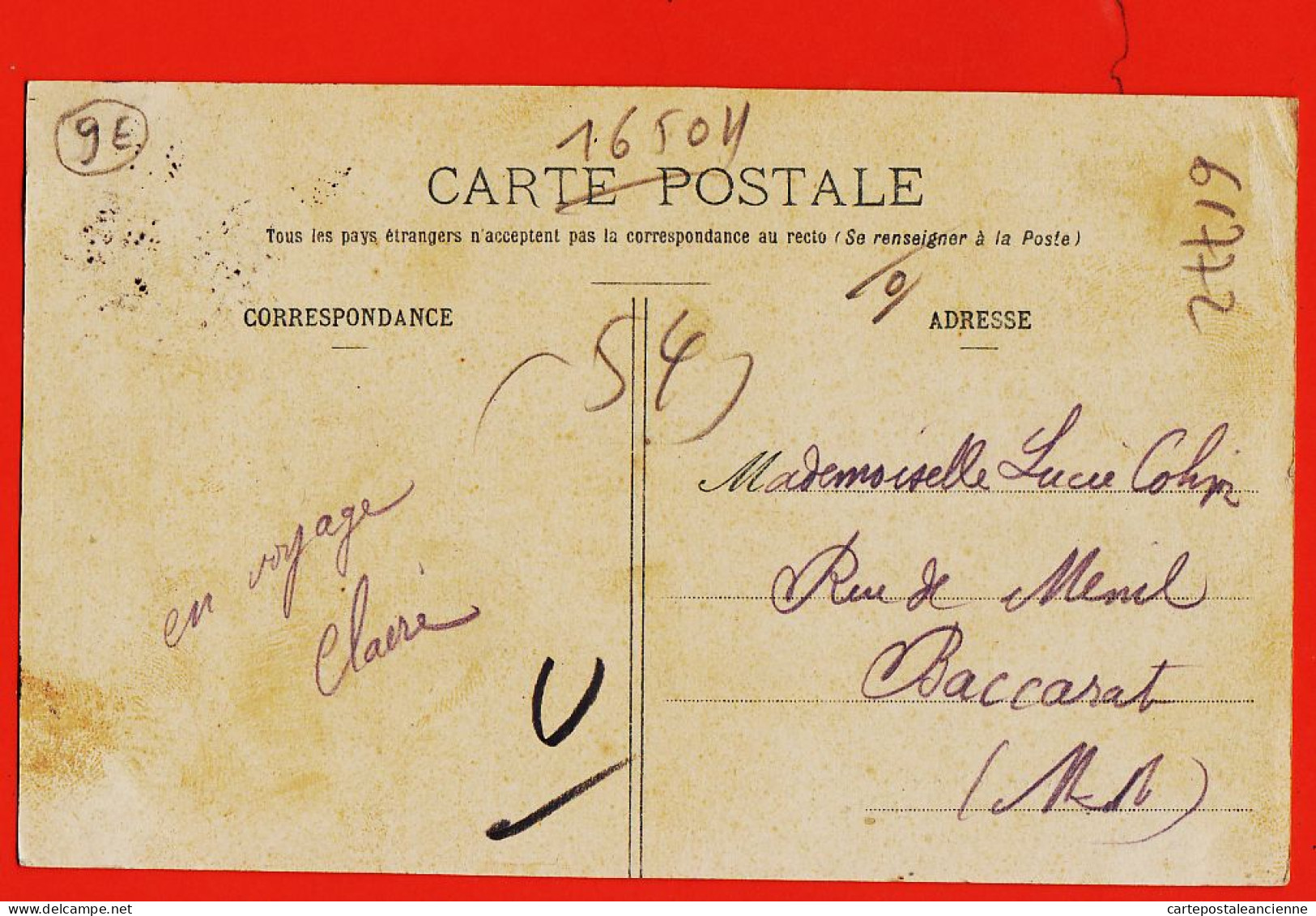 30961 / LIVERDUN Environs NANCY 54-Meurthe-Moselle Chateau De La FLIE 1908 à LUCIE COHIN Baccarat MMR Colorisé  - Liverdun