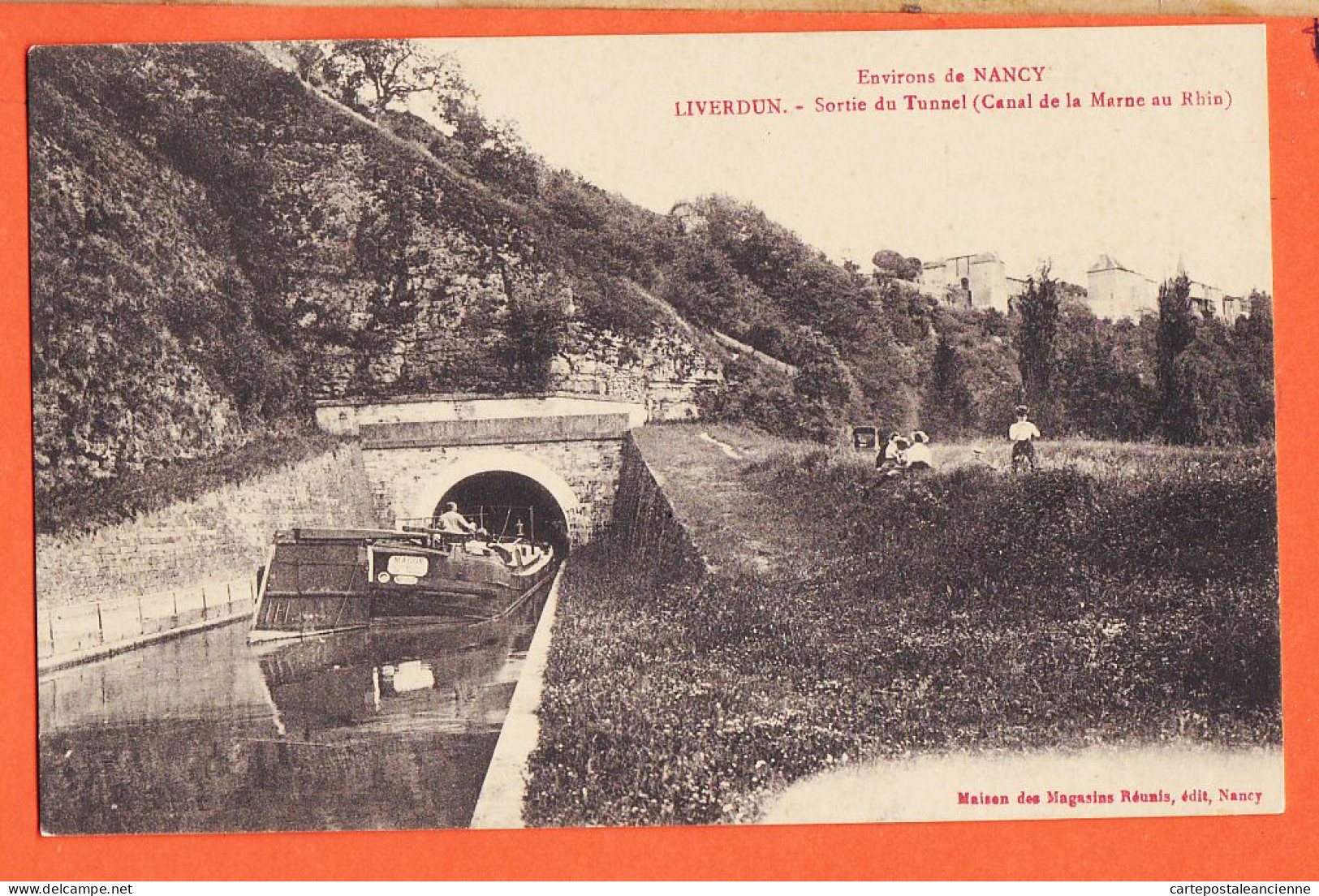 30964 / LIVERDUN Environs NANCY 54-Meurthe-Moselle Peniche MACON Sortie Du Tunnel Canal De La MARNE Au RHIN 1910s MMR  - Liverdun