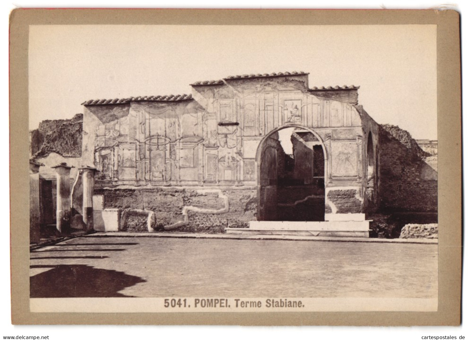 Foto Giacomo Brogi, Florence-Naples, Ansicht Pompei - Pompeji, Terme Stabiane  - Places