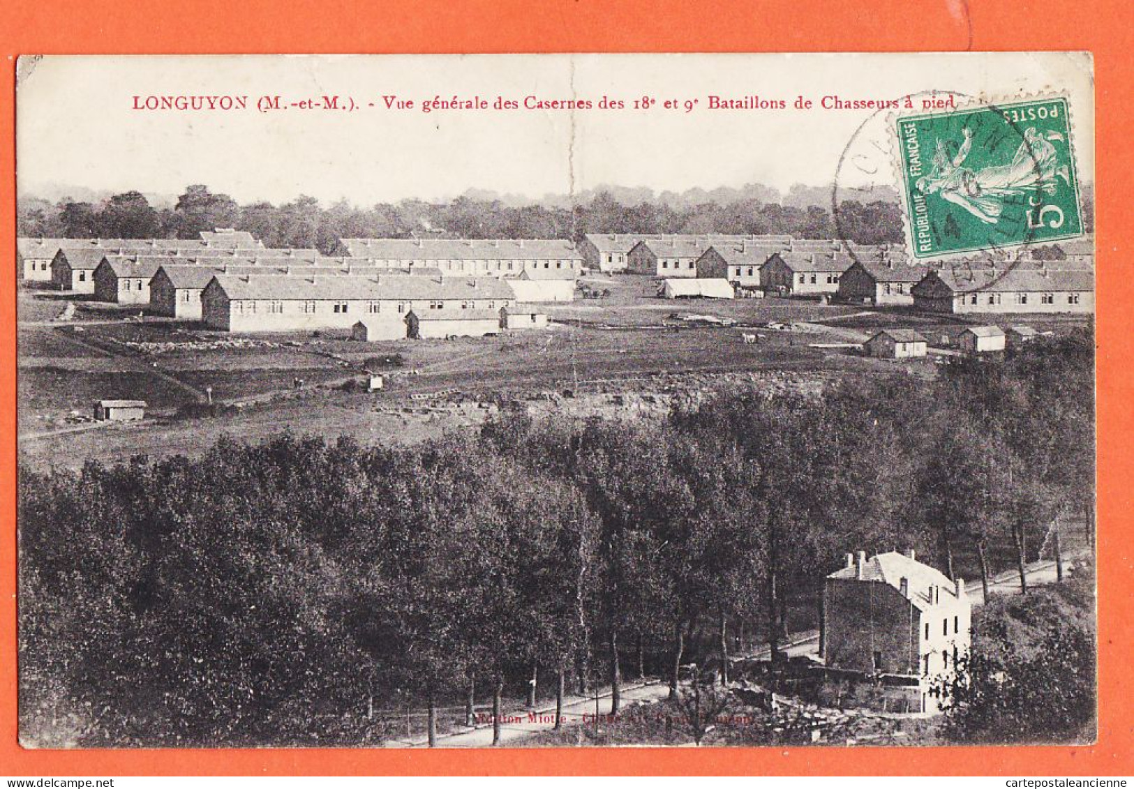 30936 / LONGUYON (54) Vue Generale Casernes Bataillons 18e Et 9e Chasseurs à Pied 1914 à MICHELOT Gyé Sur Seine - Longuyon