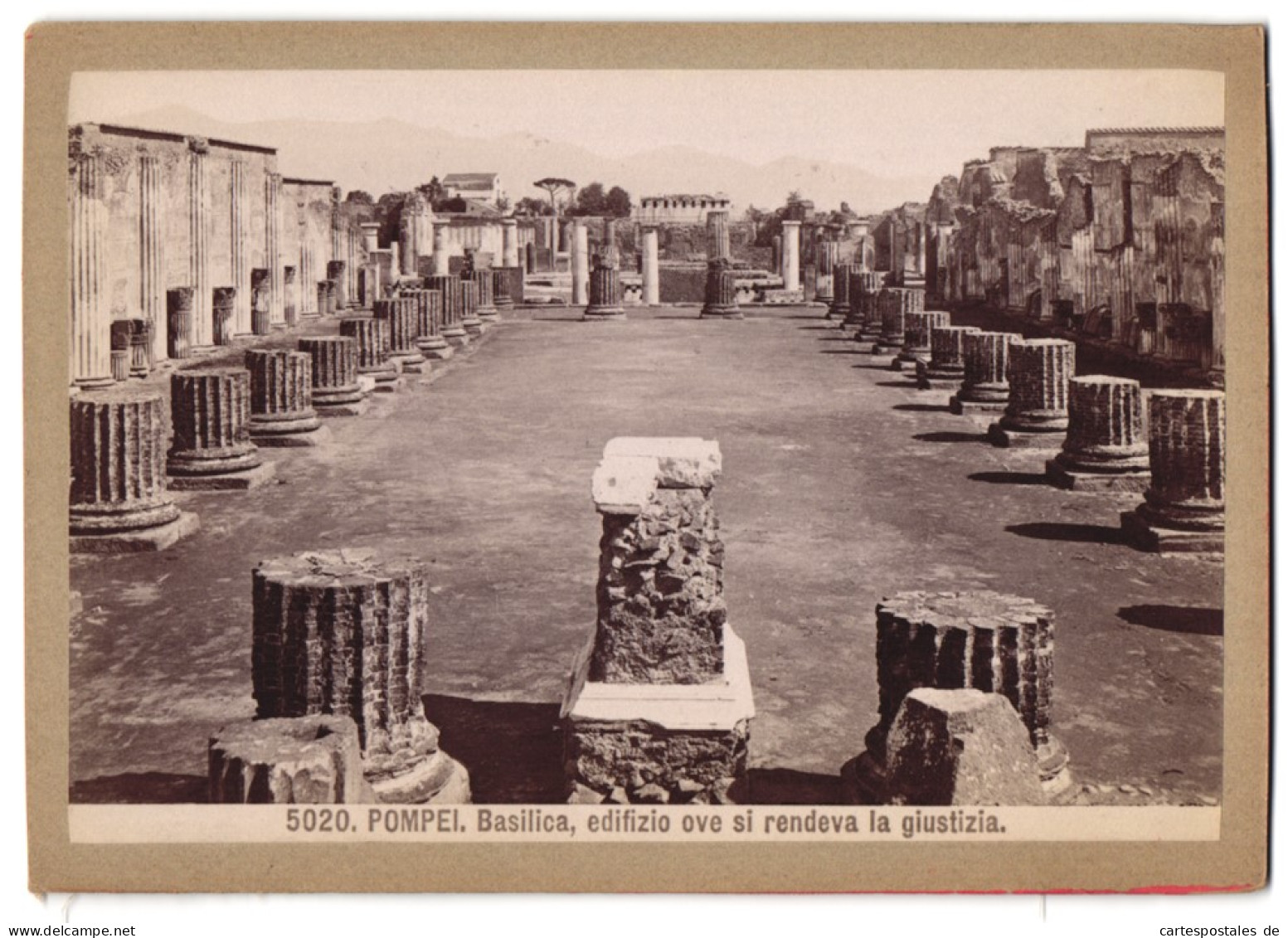 Foto Giacomo Brogi, Florence-Naples, Ansicht Pompei - Pompeji, Basilica, Edifizio Ove Si Rendeva La Giustizia  - Places