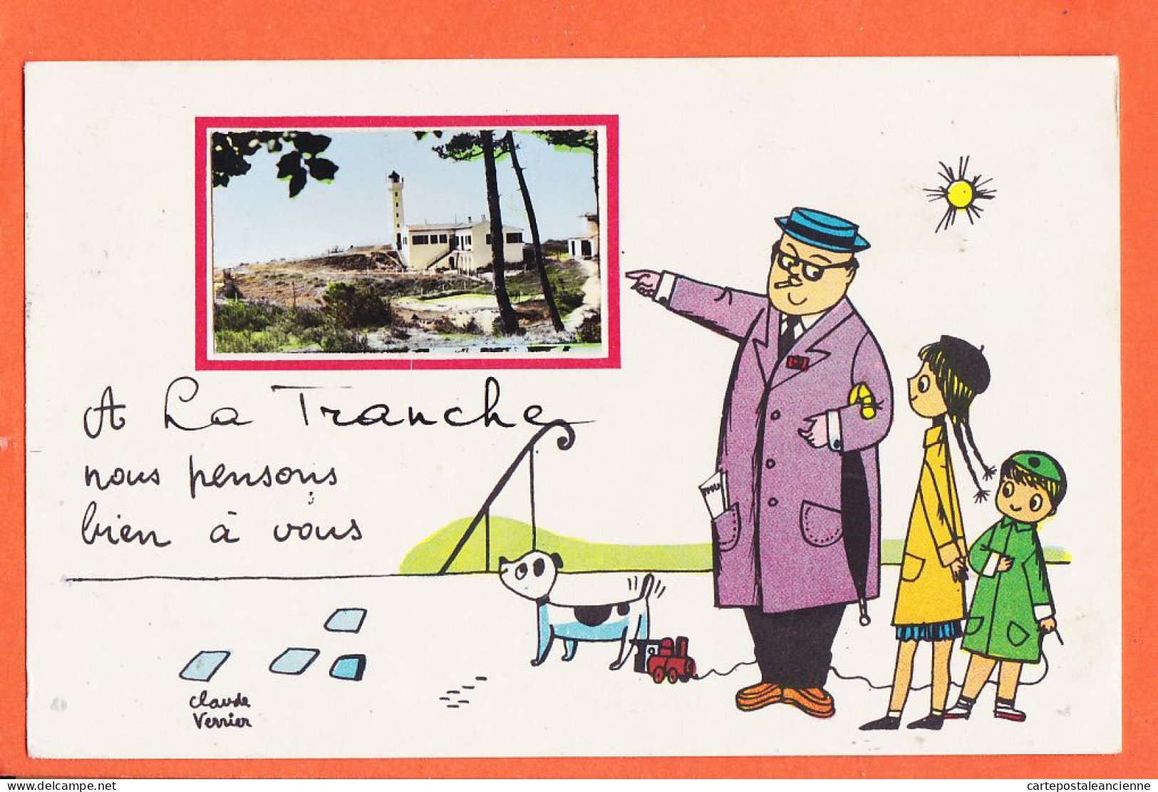 30594 / LA TRANCHE 85-Vendée Ajouti Photo Phare HPensons à Vous Par VERNIER 1969 à Gilbert ALQUIE Maravieille Carmaux - La Tranche Sur Mer