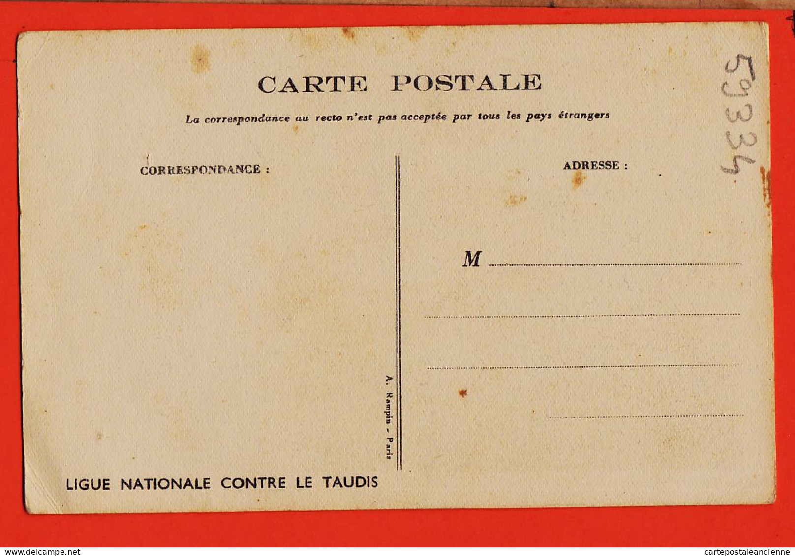 30901 / POULBOT T'as Peur Araignées ..Faudrait Pas Demeure Chez Nous 1915s Ligue Nationale ContreTaudis-RAMPIN Paris - Poulbot, F.