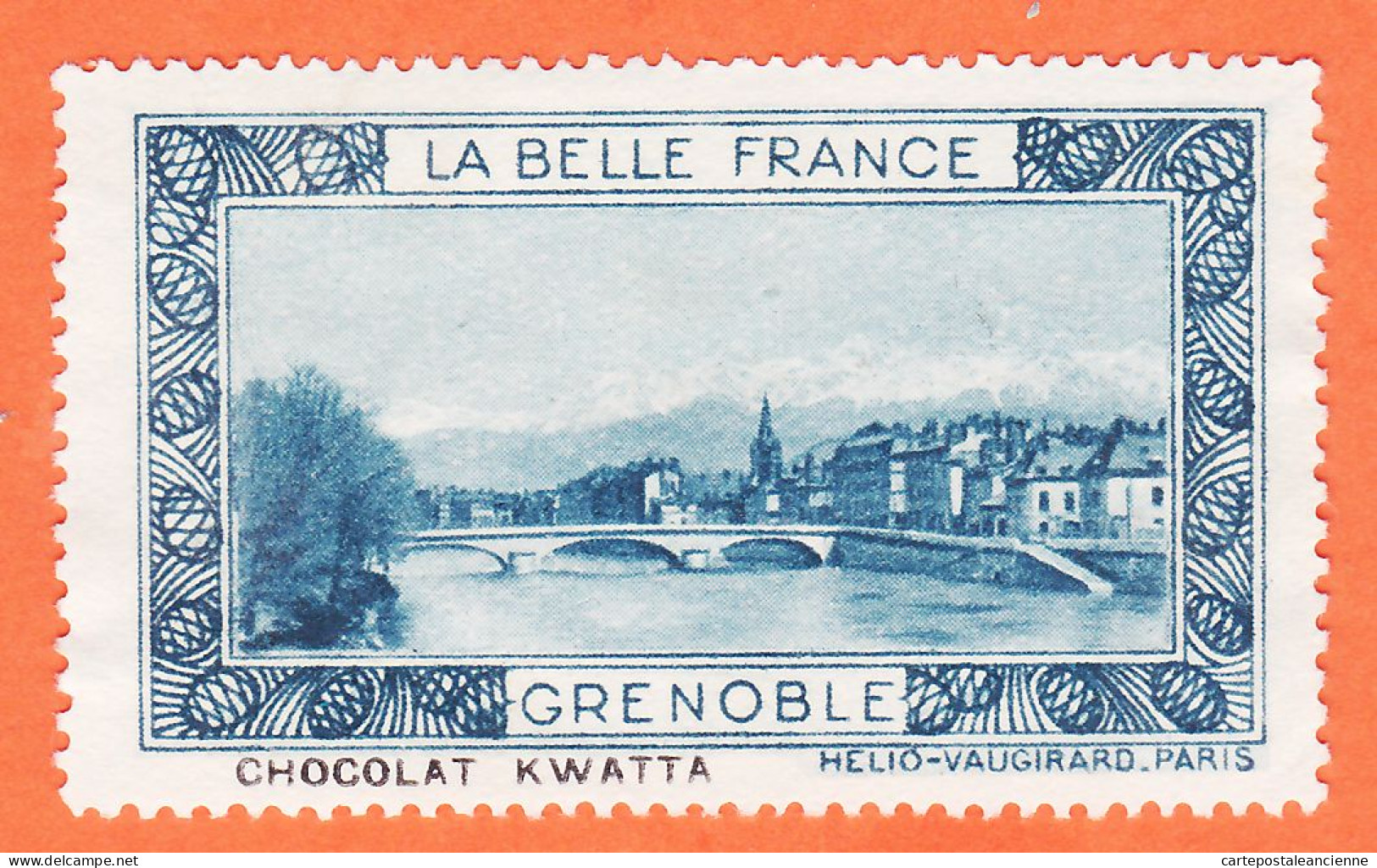 30812 / ⭐ ◉ GRENOBLE 38-Isère Pub Chocolat KWATTA Vignette Collection BELLE FRANCE HELIO-VAUGIRARD Erinnophilie - Tourisme (Vignettes)