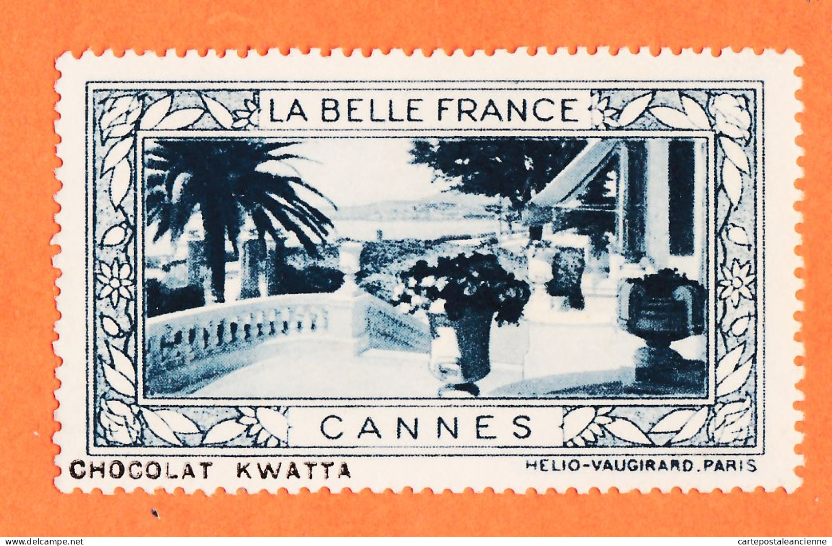 30811 / ⭐ ◉ CANNES 06-Alpes Maritimes Pub Chocolat KWATTA Vignette Collection BELLE FRANCE HELIO-VAUGIRARD Erinnophilie - Tourismus (Vignetten)