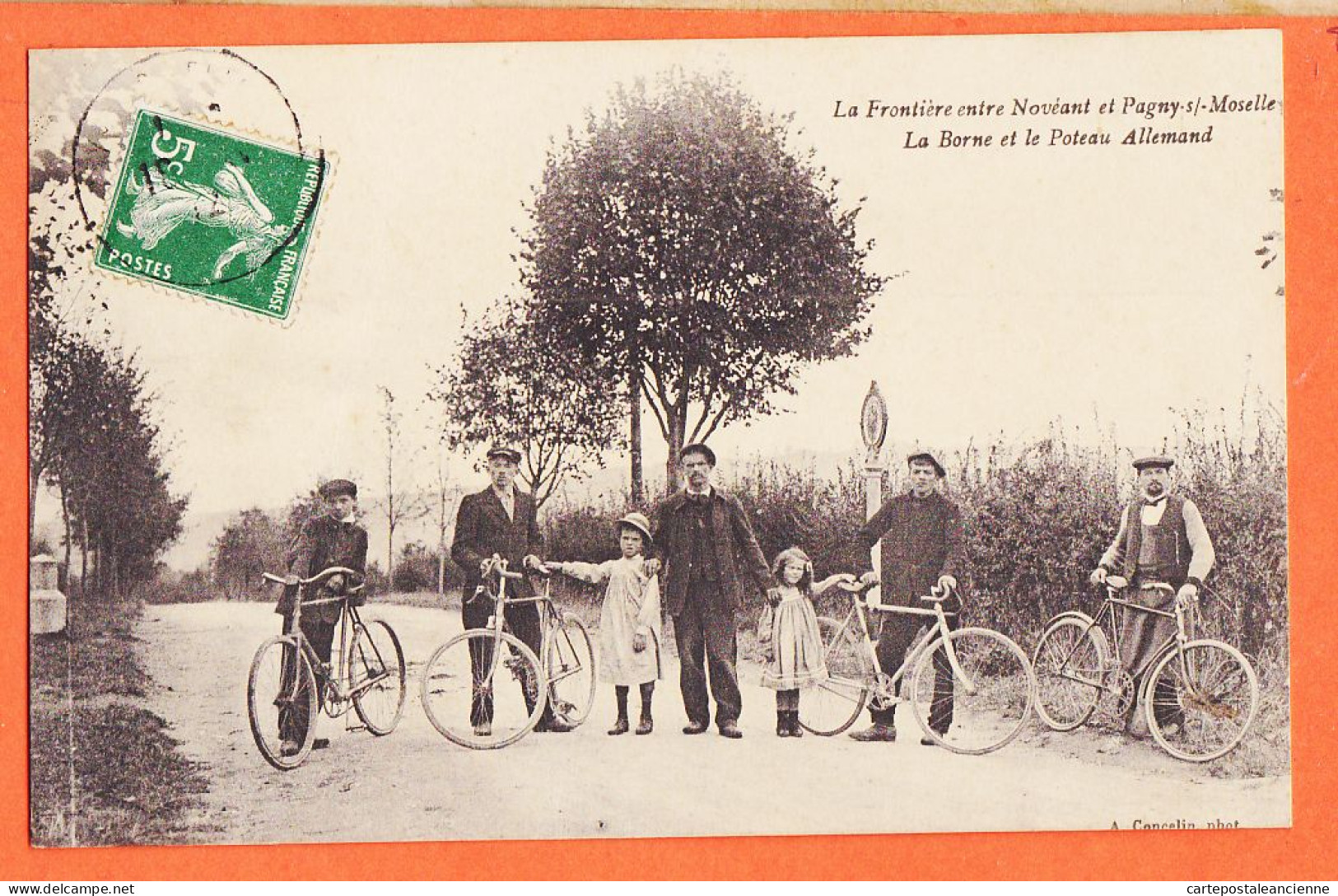 30524 / Frontiere NOVEANT PAGNY-sur-Moselle (57) Borne Poteau Allemand 1912 à Germaine DURAND Villers Les Nancy - Altri & Non Classificati