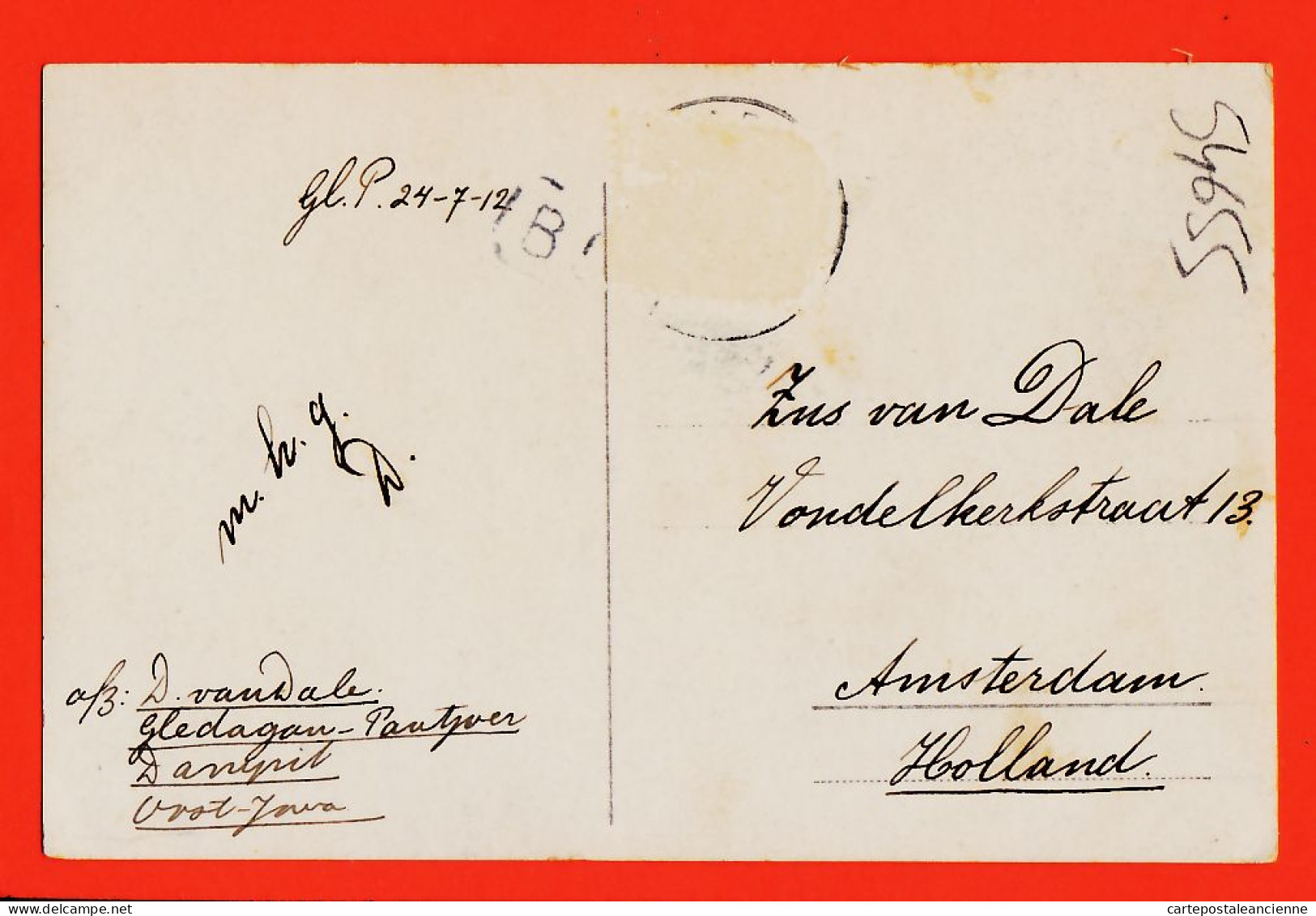 30704 / ⭐ ◉ Rare Fotokaart DAMPIT GLEDAGAN Pantjoer Java Nederlandse Kolonistenverblijf 1913 à Van DALE Amsterdam Rare - Indonesia