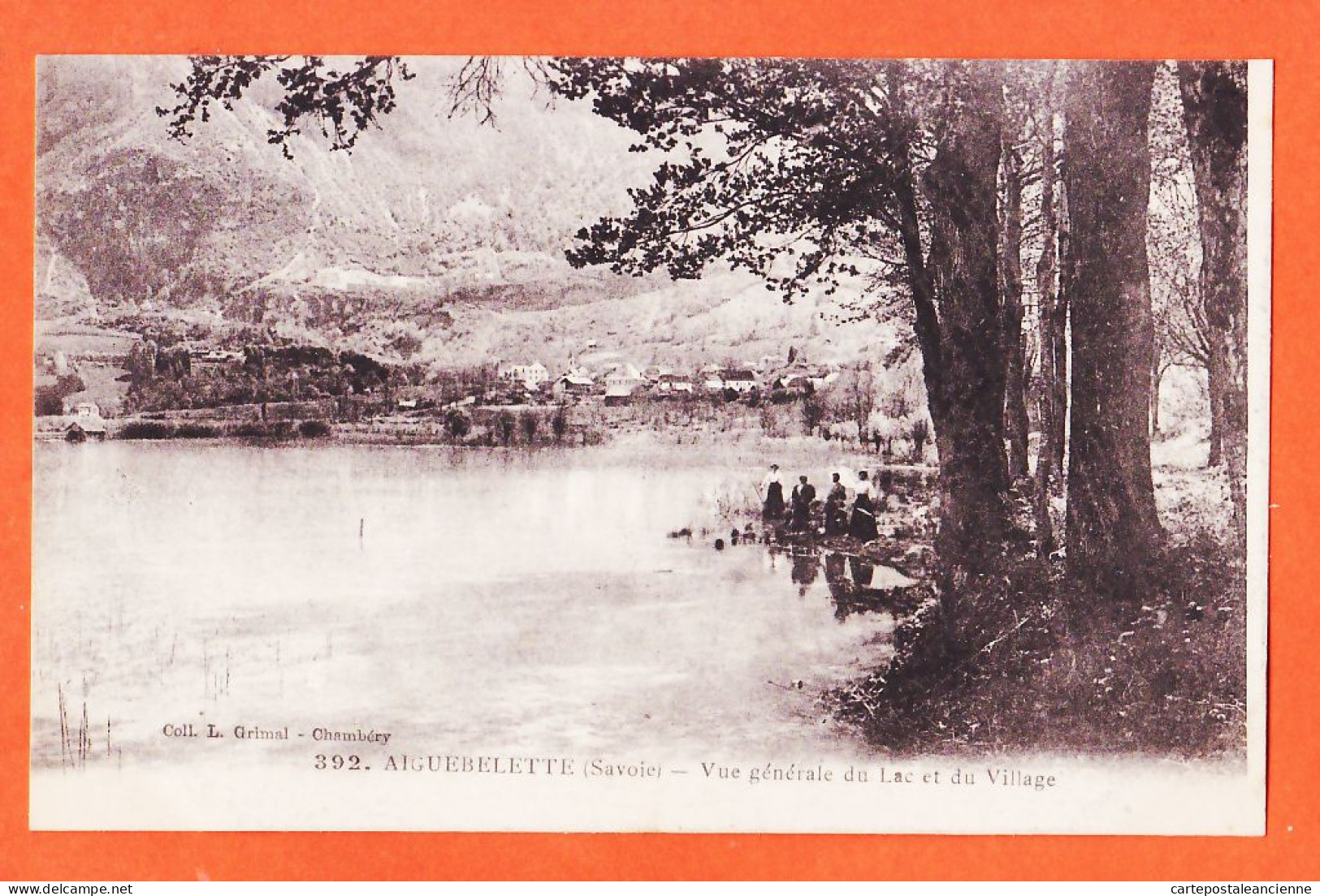 30696 / ⭐ ◉ Etat Parfait AIGUEBELLE 73-Savoie Vue Générale Du Lac Et Du Village 1910s B&G GRIMAL 392 - Aiguebelle