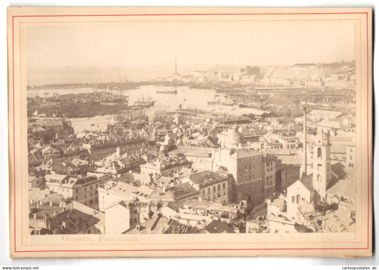 Foto A. Noack, Genova, Ansicht Genova - Genua, Panorama Mit Hafen  - Lugares