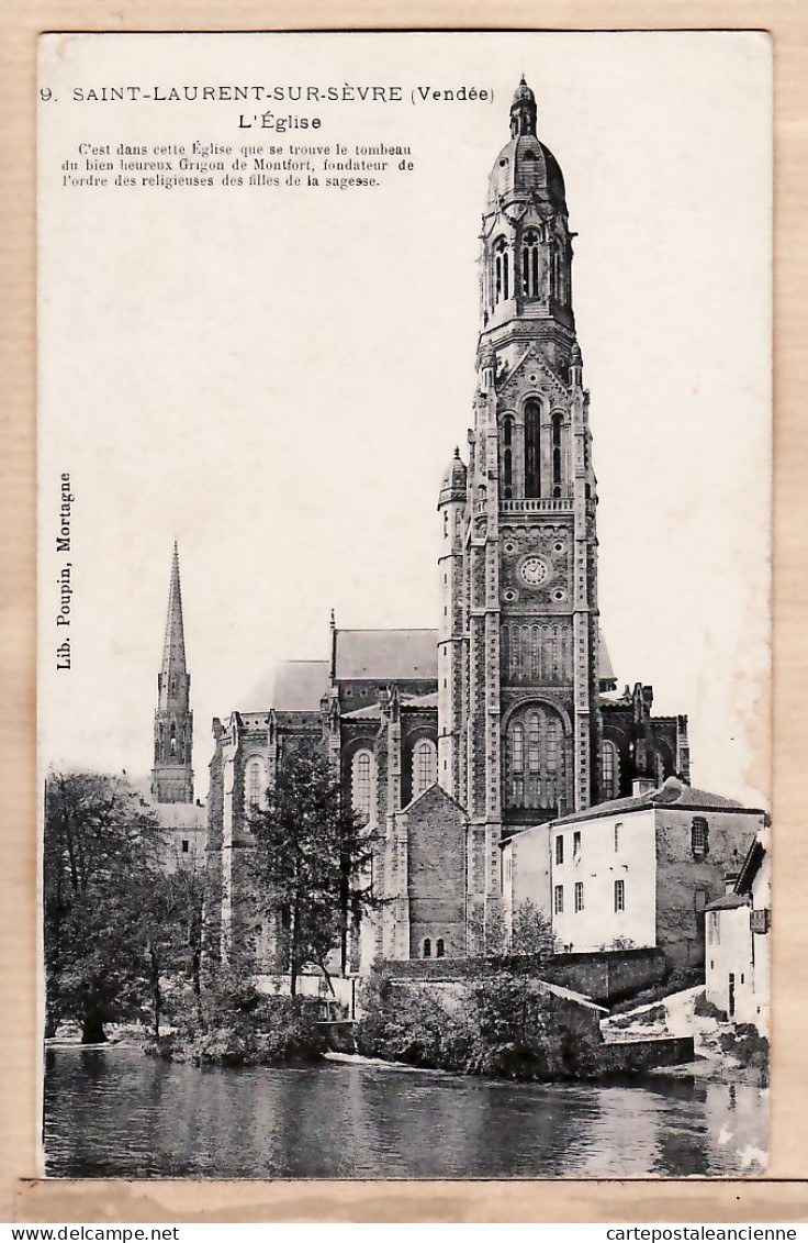 30675 / SAINT-LAURENT-sur-SEVRE St 85-Vendée Lisez Eglise Tombeau GRIGNION De MONTFORT 1910s Librairie POUPIN 9 - Sonstige & Ohne Zuordnung