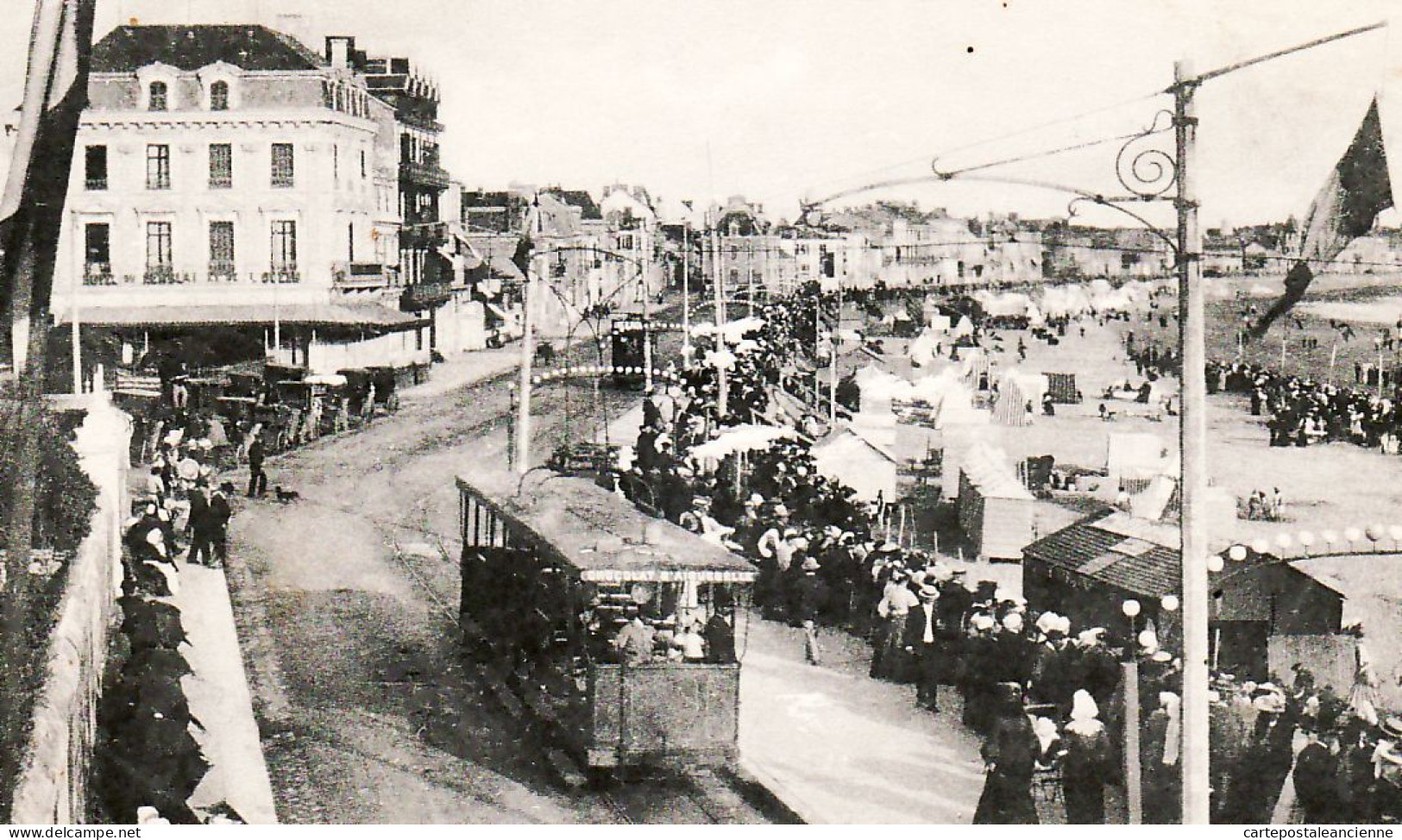 30544 / LES SABLES-OLONNE Jour Fête Tramway Vue Générale PLAGE 1910s à CARRE Dock Ouest St Nazaire-AMIAUD 2300 - Sables D'Olonne