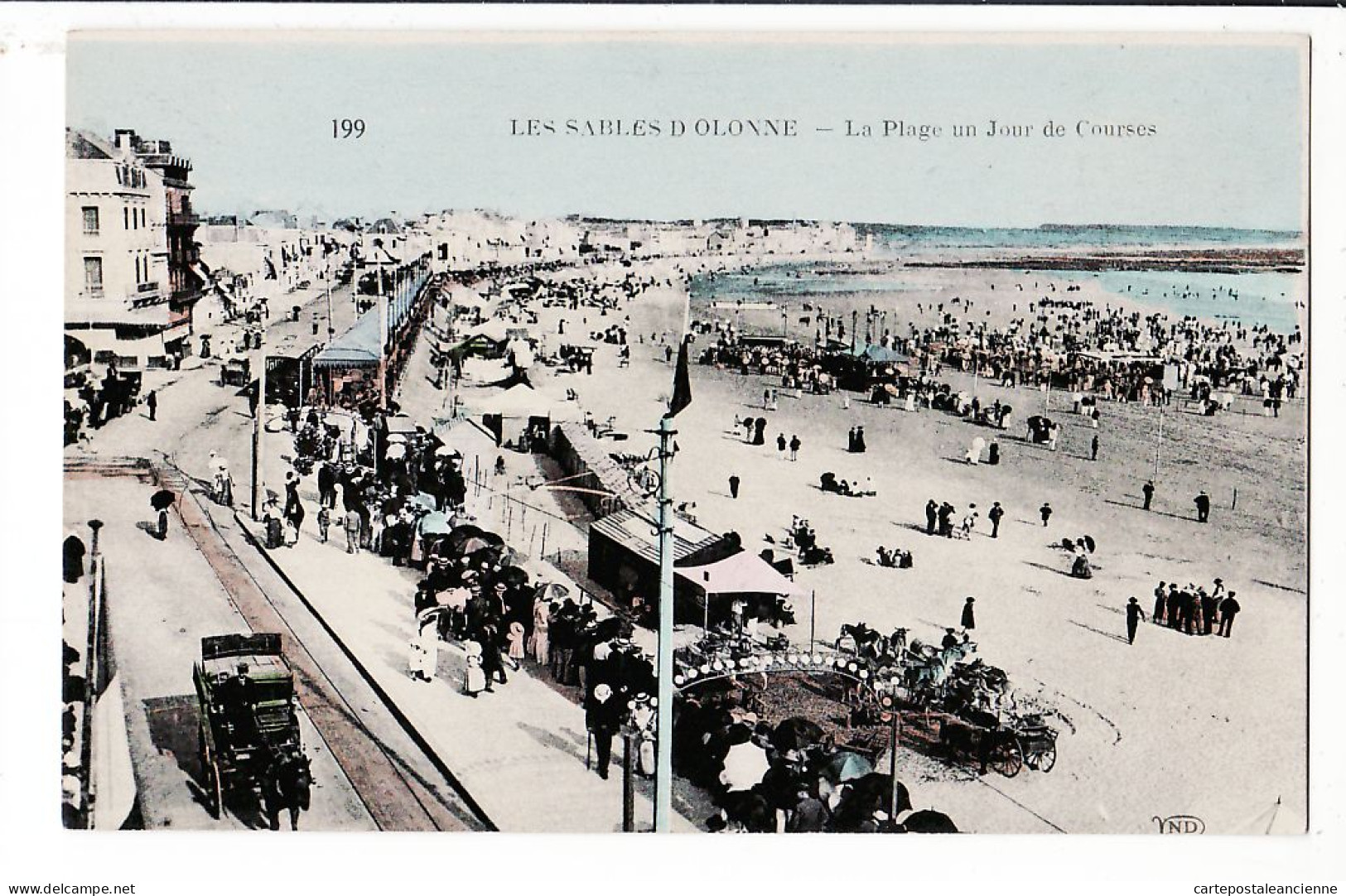 30540 / LES SABLES D' OLONNE (85) Vendee La PLAGE Un JOUR De COURSE CPA 1910s - NEURDEIN 199 - Sables D'Olonne