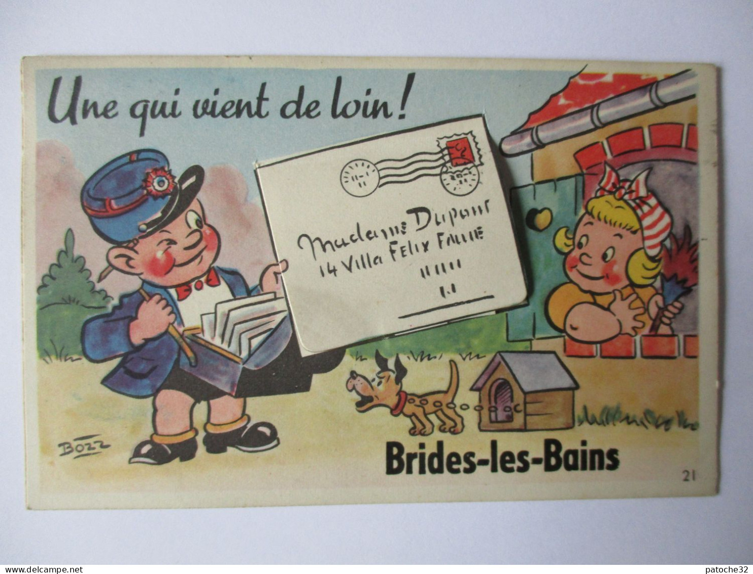 Carte A Systeme (10 Vues)...Brides-les-Bains...(savoie)...une Qui Vient De Loin...illustrateur Bozz... - Brides Les Bains