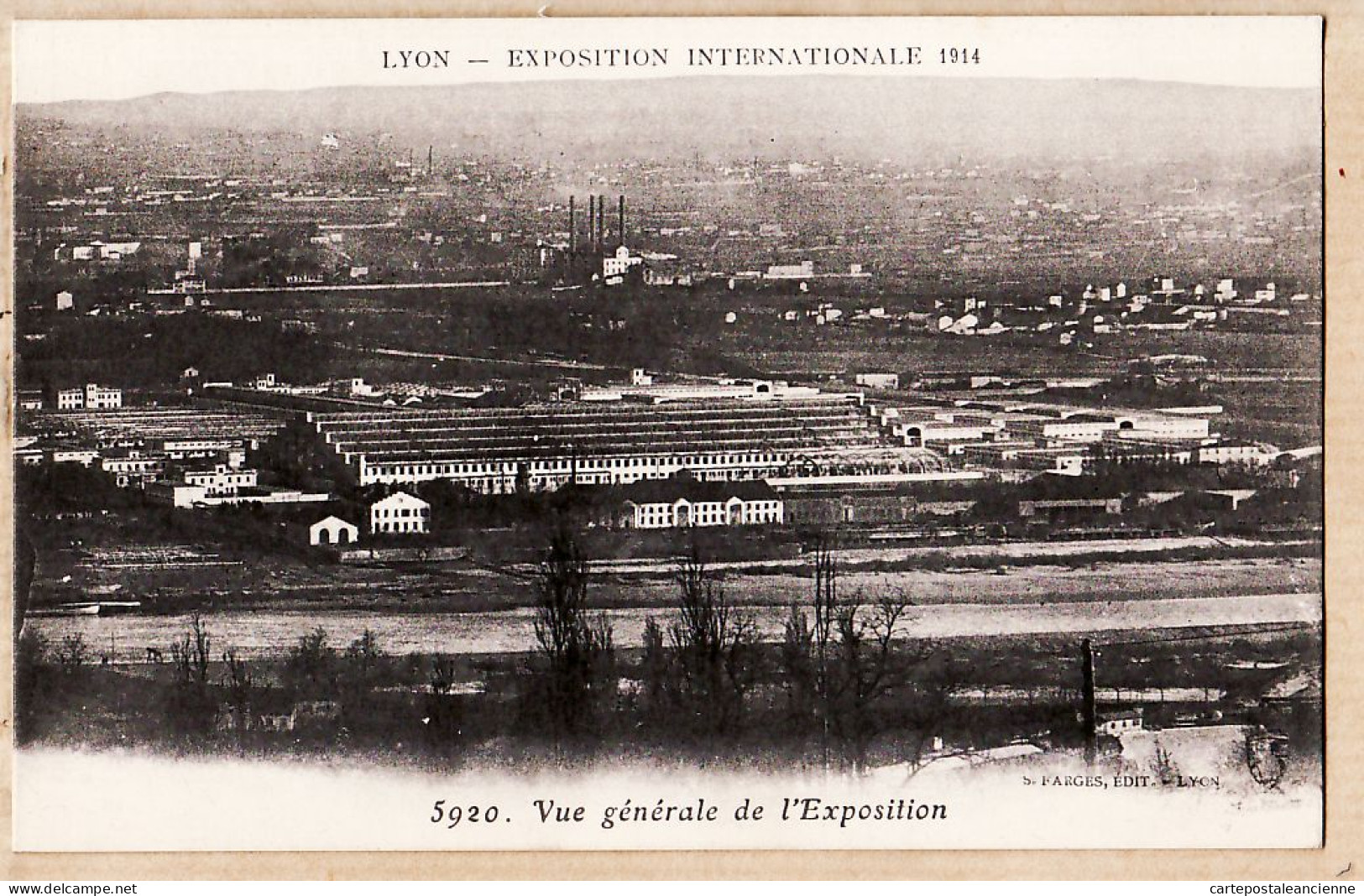 30761 / ⭐ ◉ Edition FARGES 5920- LYON Rhone Exposition Internationale 1914 Vue Générale De L'Exposition - Lyon 1