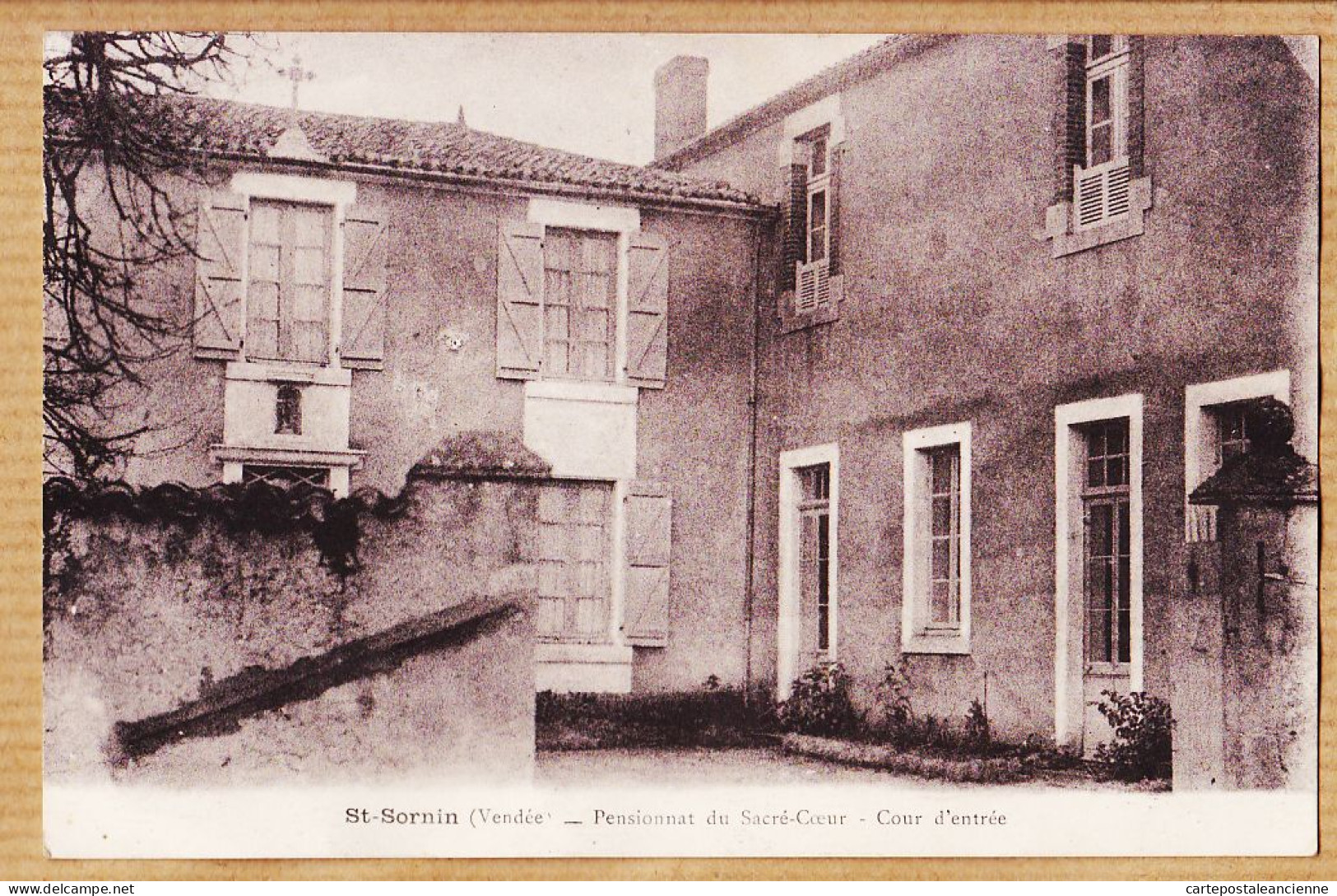 30669 / SAINT-SORNIN St 85-Vendée Pensionnat Du SACRE-COEUR Cour Entrée 1930s - Sylvain GUITTON Mareuil-sur-le-Lay - Sonstige & Ohne Zuordnung