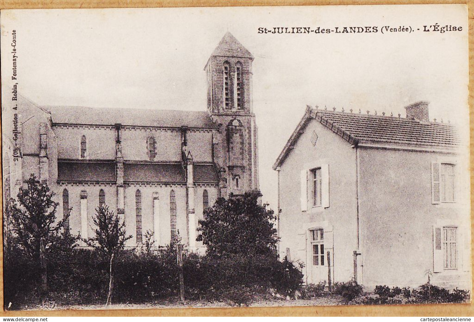 30625 / Peu Commun SAINT-JULIEN-des-LANDES St 85-Vendée Eglise 1910s Collection ROBIN Fontenay-le-Comte - Sonstige & Ohne Zuordnung