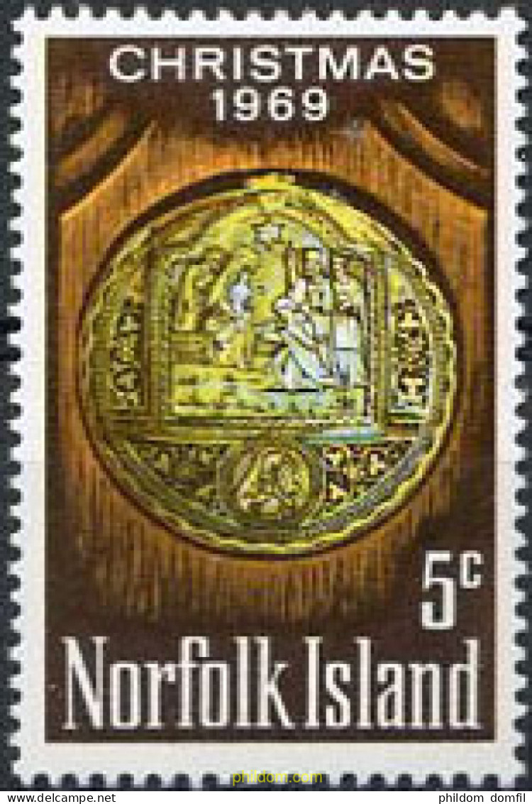 212586 MNH NORFOLK 1969 NAVIDAD - Isola Norfolk